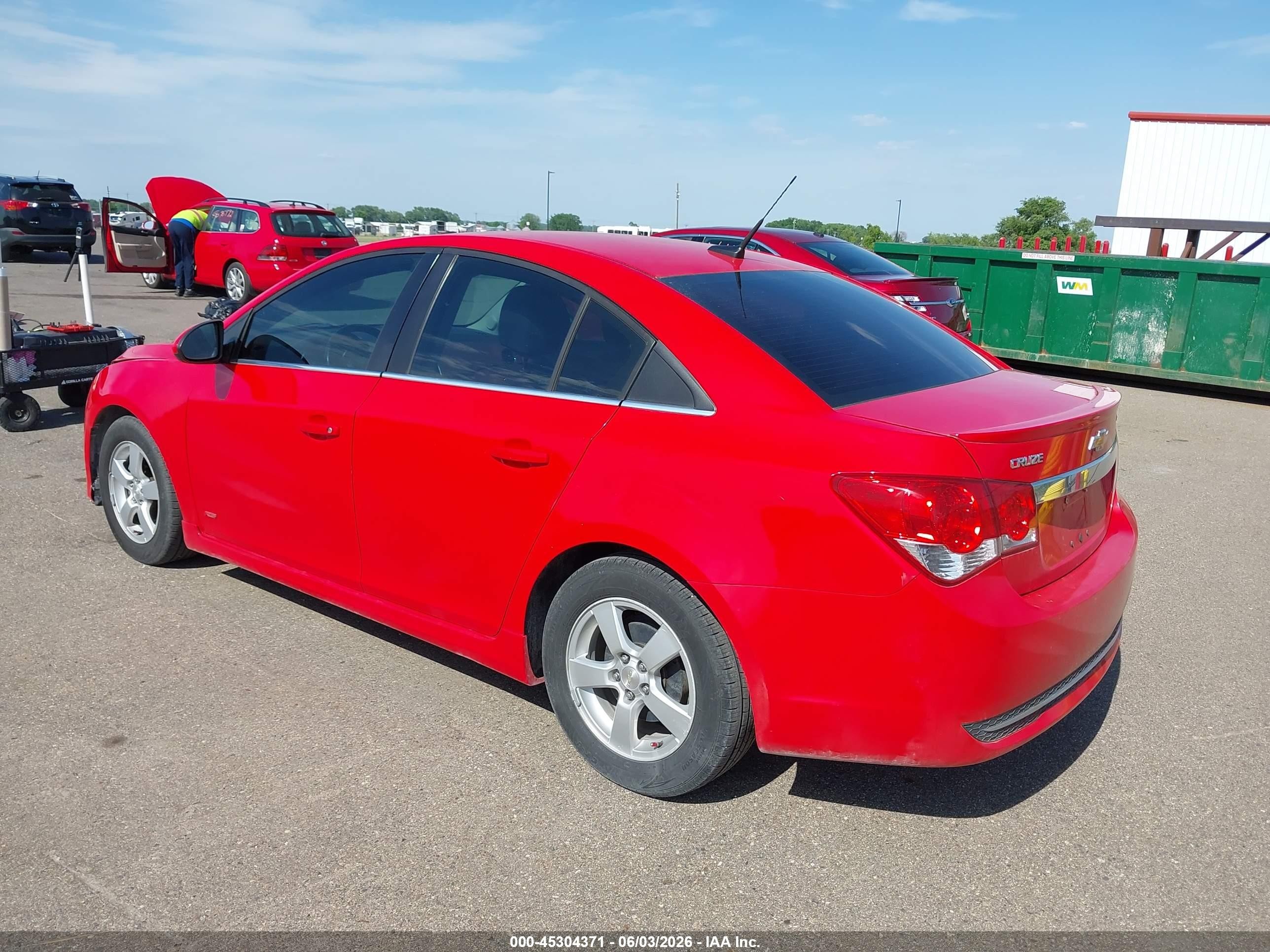 2014 Chevrolet Cruze 1lt Auto Red vin: 1G1PC5SB2E7379110