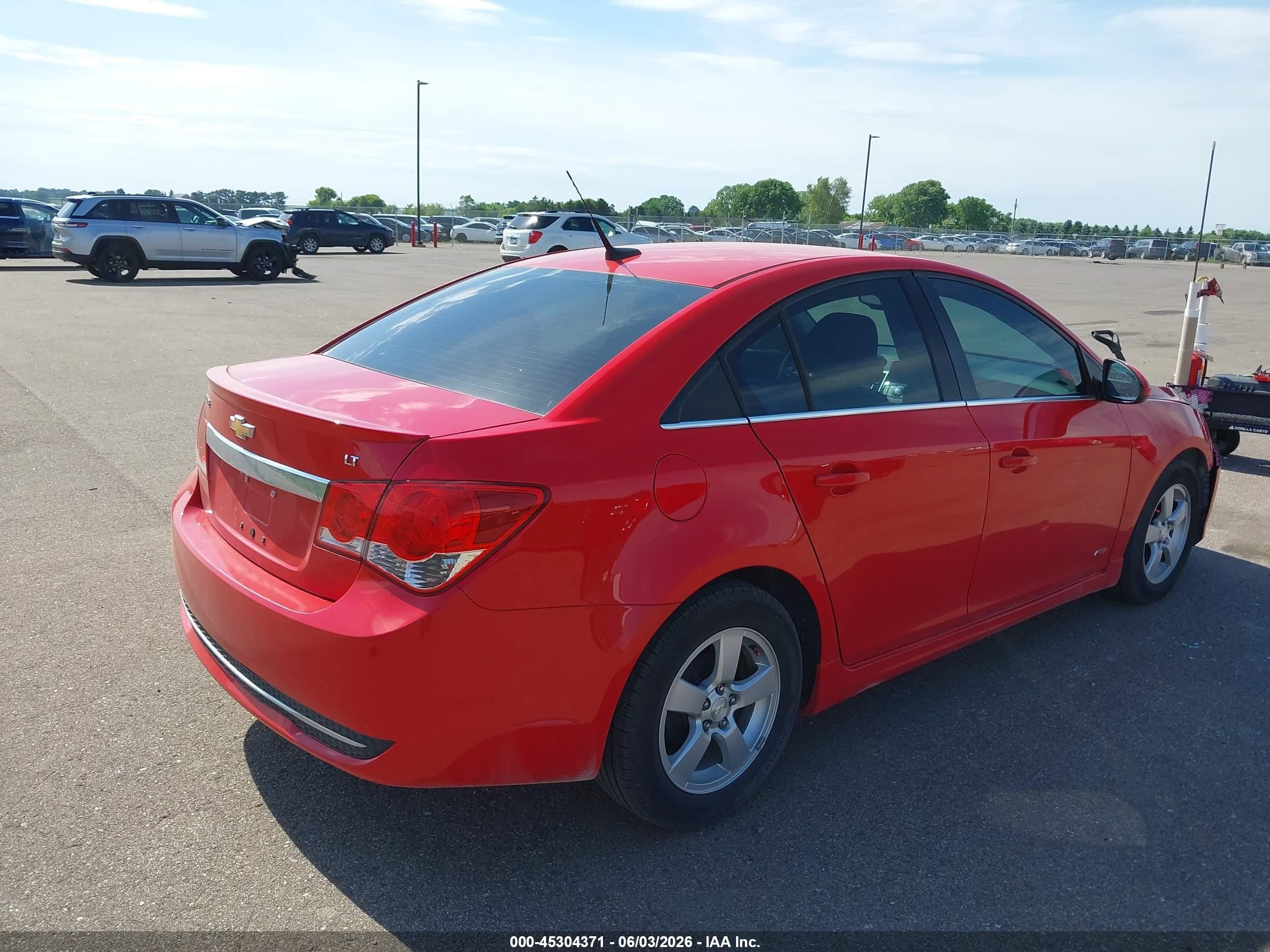 2014 Chevrolet Cruze 1lt Auto Red vin: 1G1PC5SB2E7379110