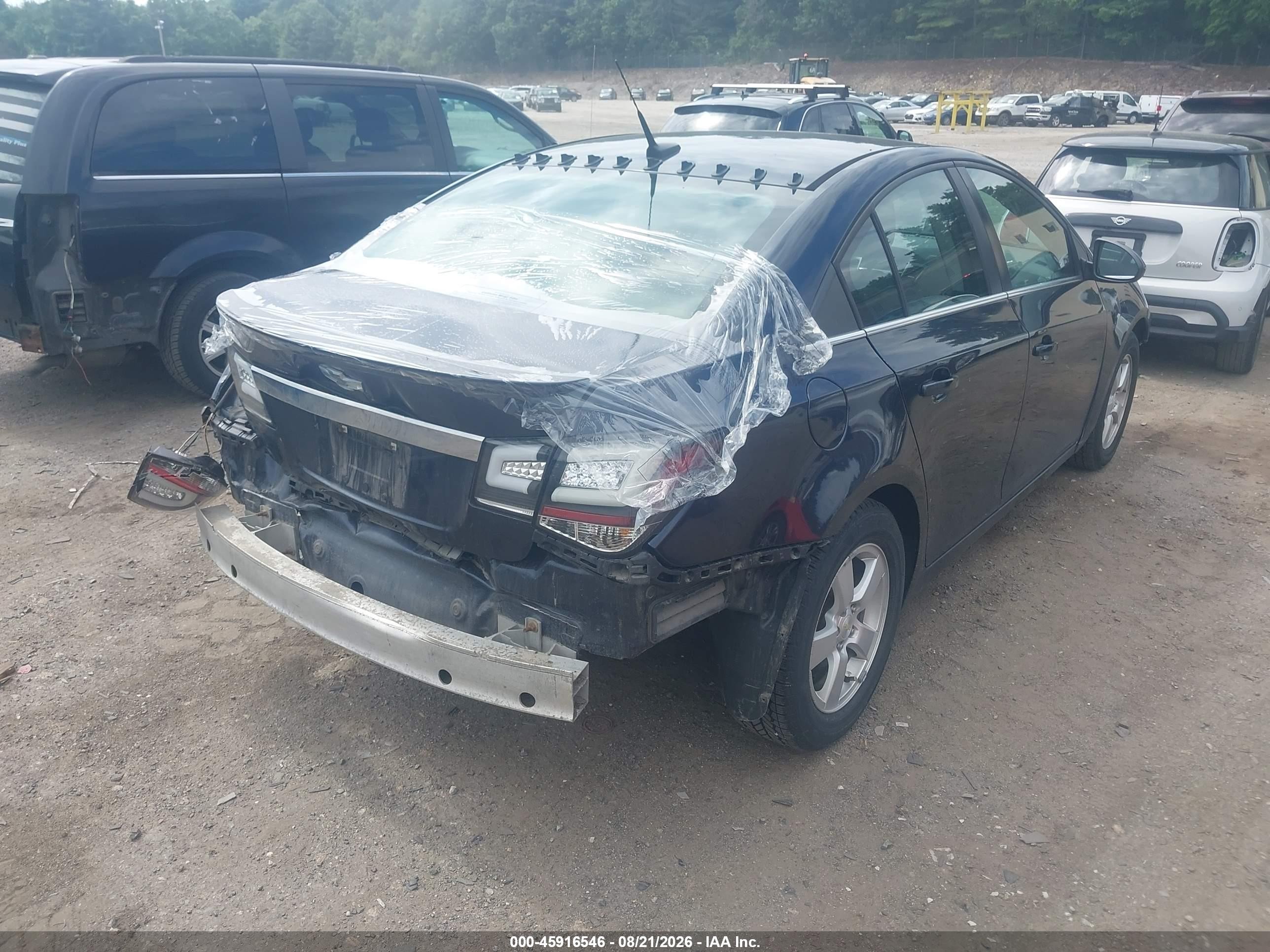 2014 Chevrolet Cruze 1lt Auto Black vin: 1G1PC5SB2E7402403