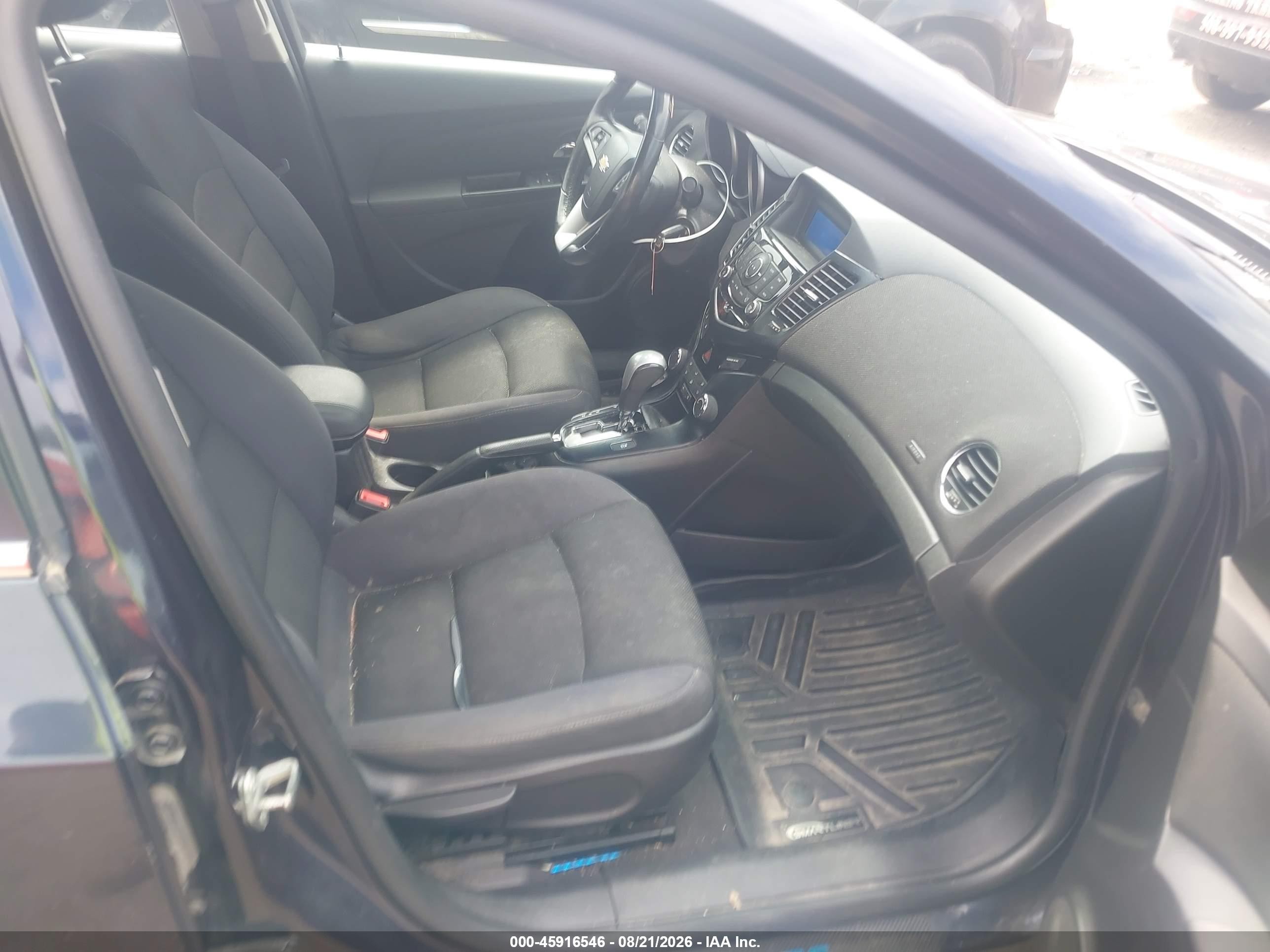 2014 Chevrolet Cruze 1lt Auto Black vin: 1G1PC5SB2E7402403