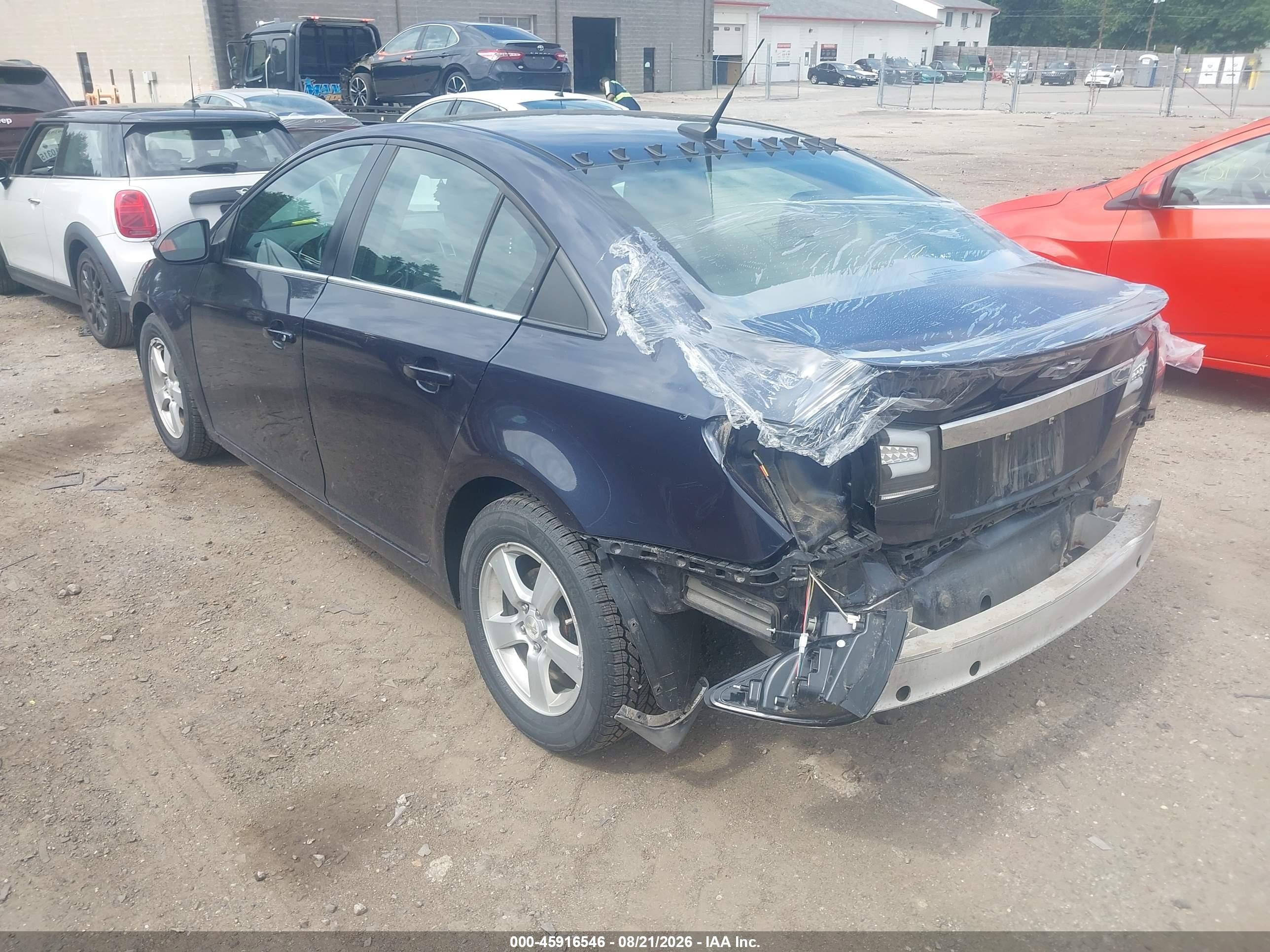 2014 Chevrolet Cruze 1lt Auto Black vin: 1G1PC5SB2E7402403