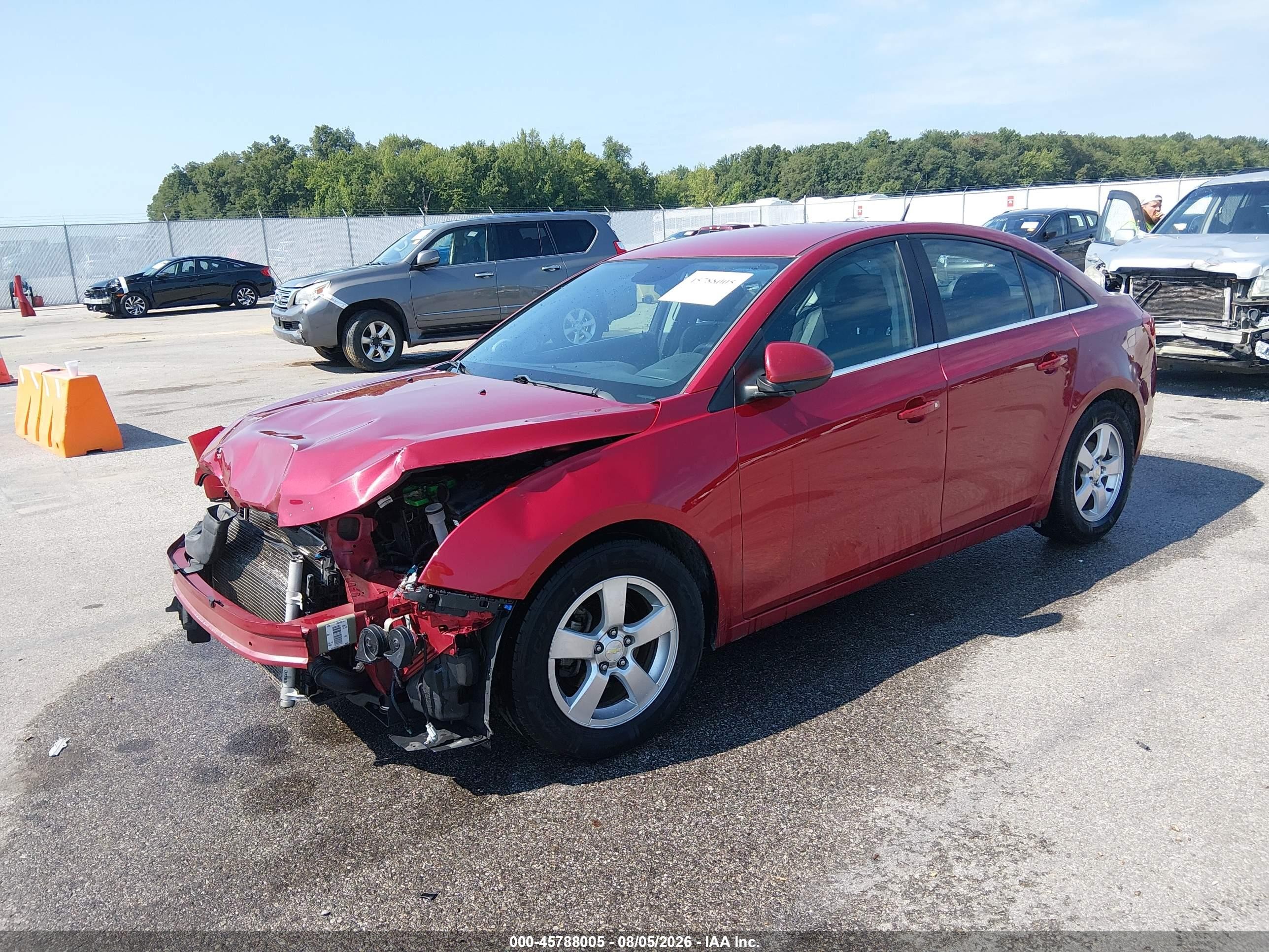 2014 Chevrolet Cruze 1lt Auto Red vin: 1G1PC5SB2E7405964