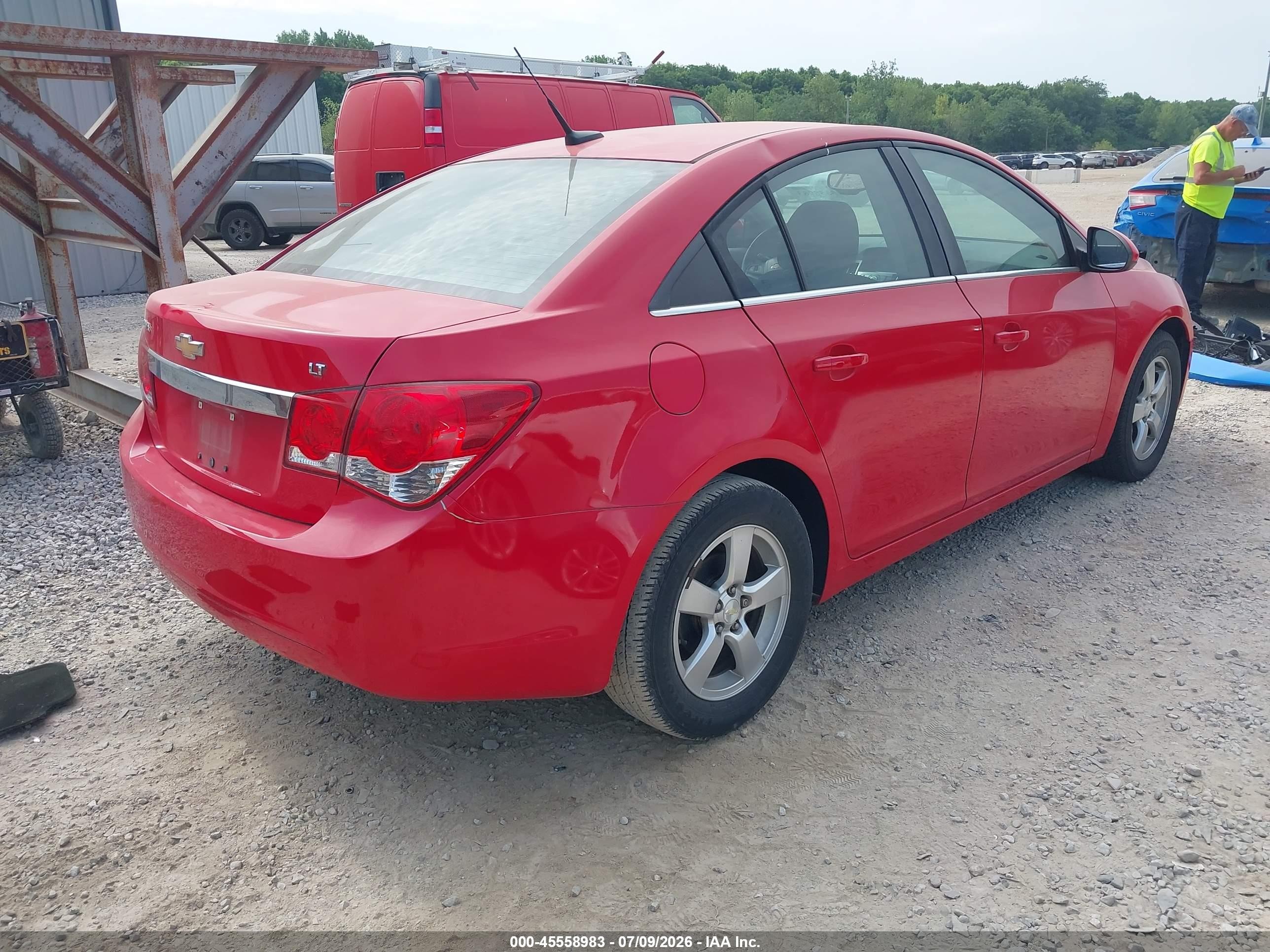 2014 Chevrolet Cruze 1lt Auto Red vin: 1G1PC5SB2E7406614
