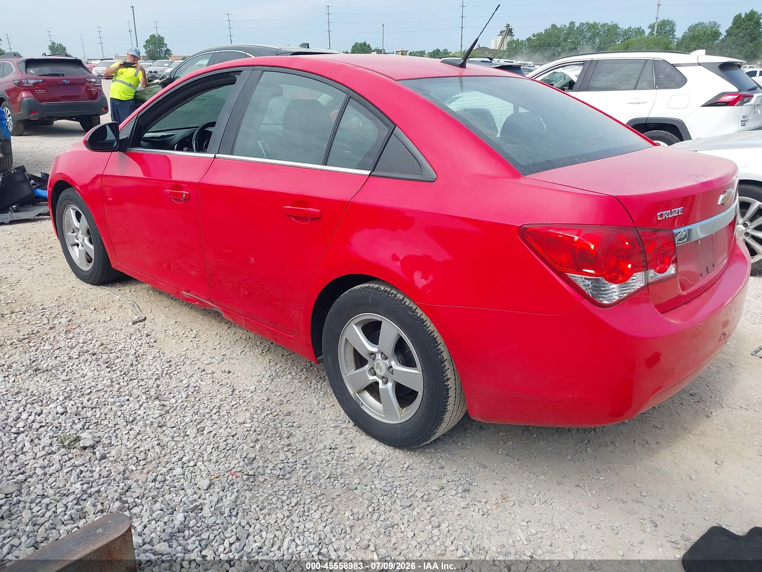 2014 Chevrolet Cruze 1lt Auto Red vin: 1G1PC5SB2E7406614