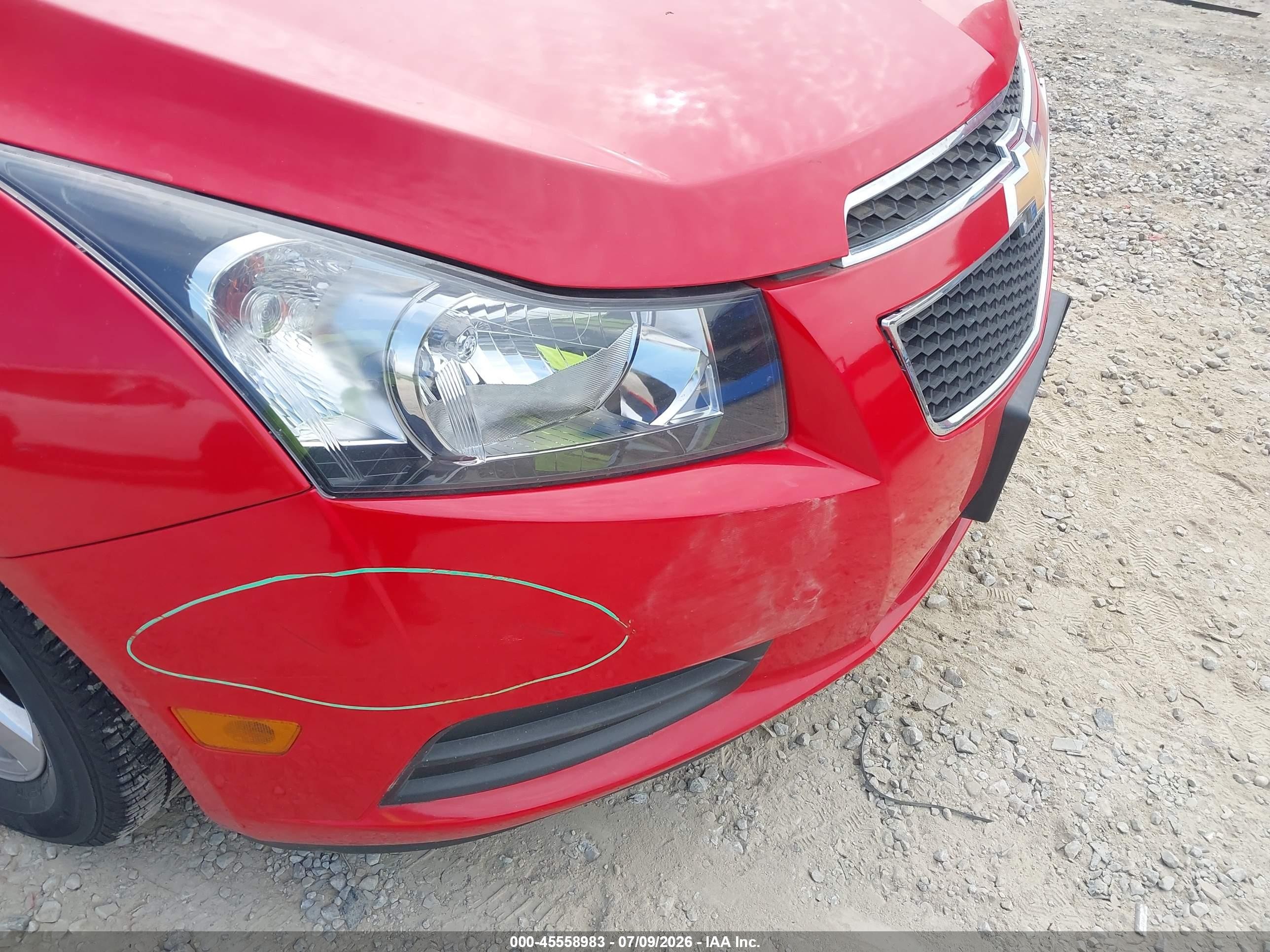 2014 Chevrolet Cruze 1lt Auto Red vin: 1G1PC5SB2E7406614