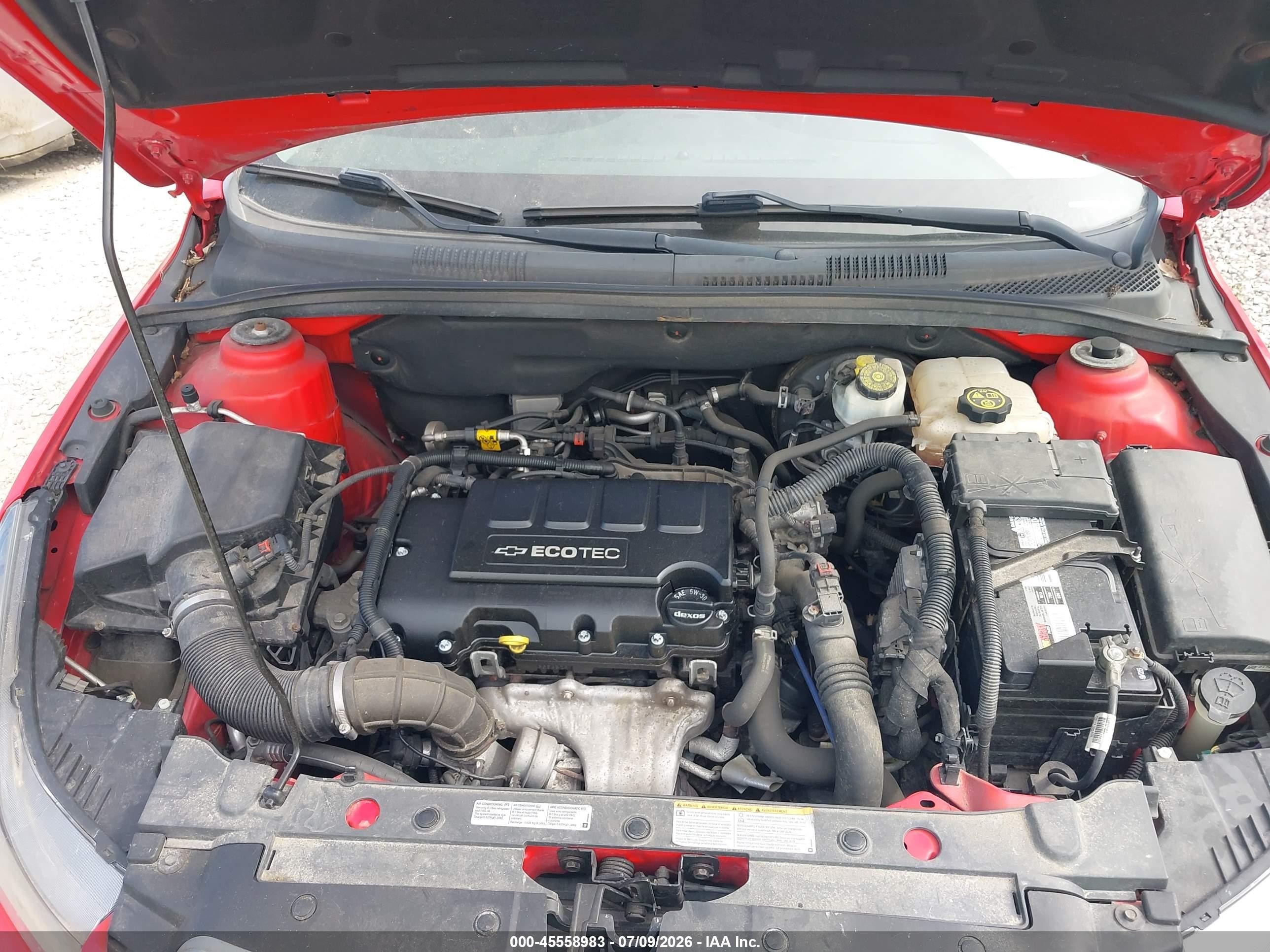 2014 Chevrolet Cruze 1lt Auto Red vin: 1G1PC5SB2E7406614