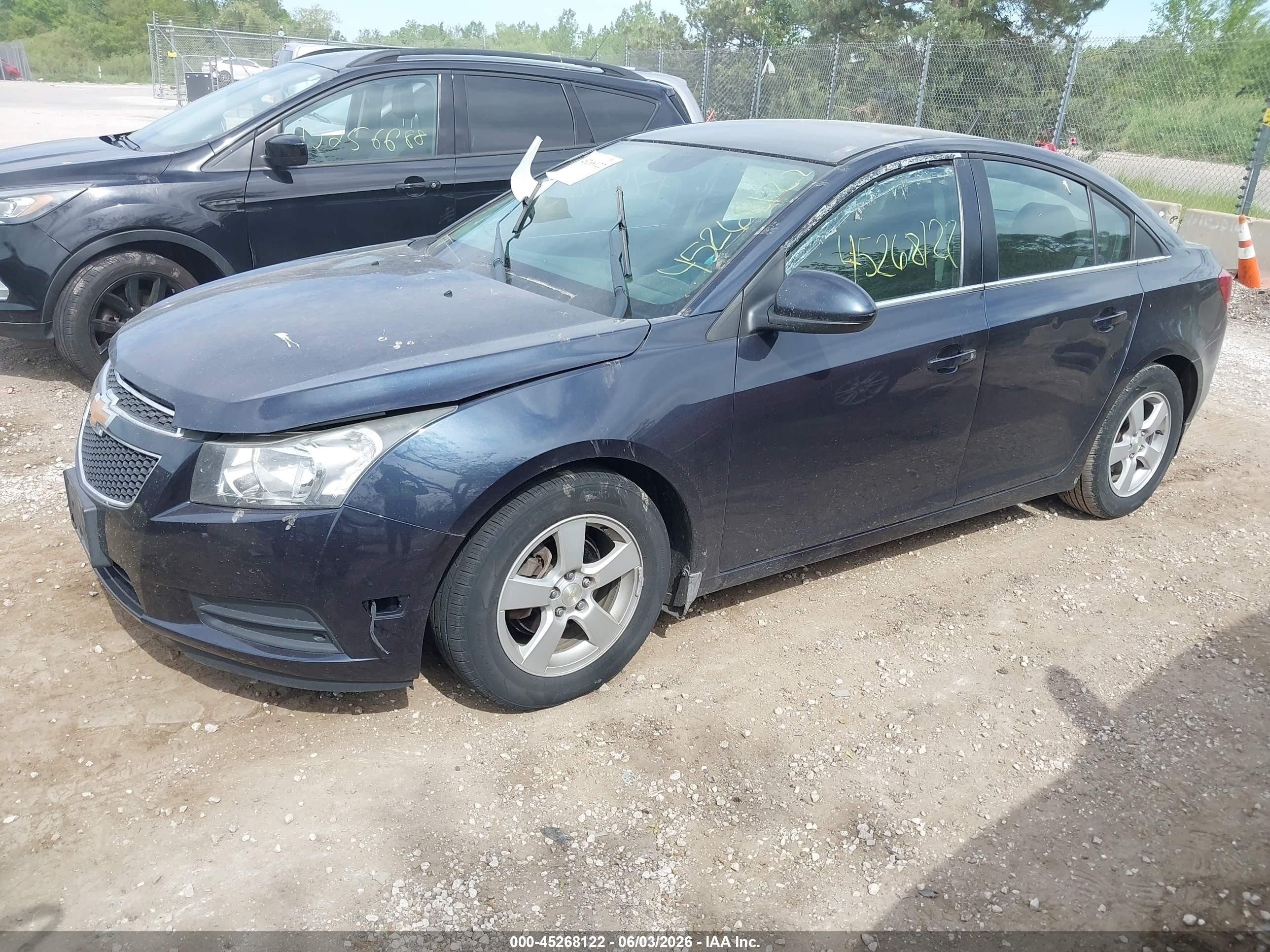 2014 Chevrolet Cruze 1lt Auto Blue vin: 1G1PC5SB2E7414745