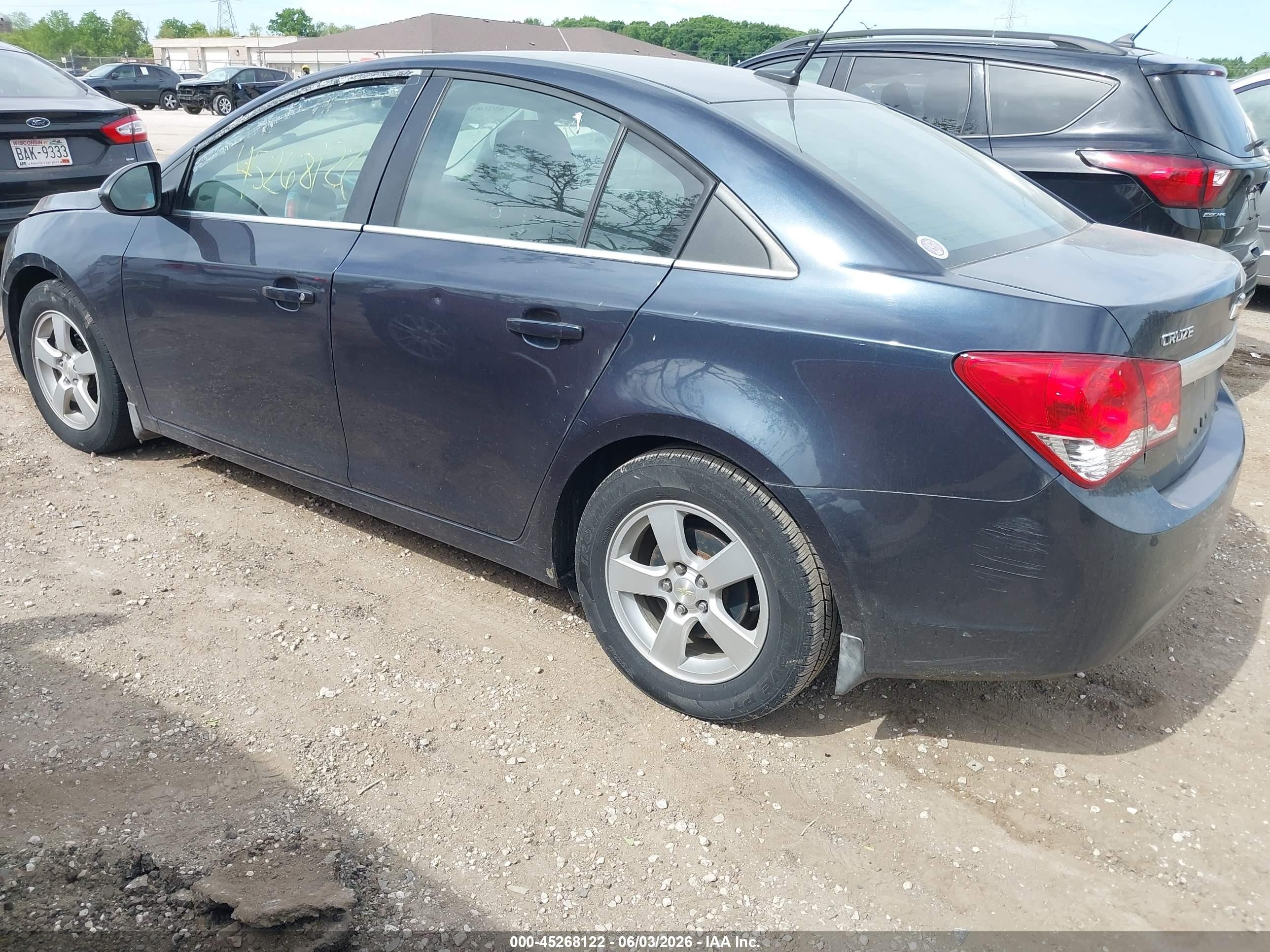 2014 Chevrolet Cruze 1lt Auto Blue vin: 1G1PC5SB2E7414745