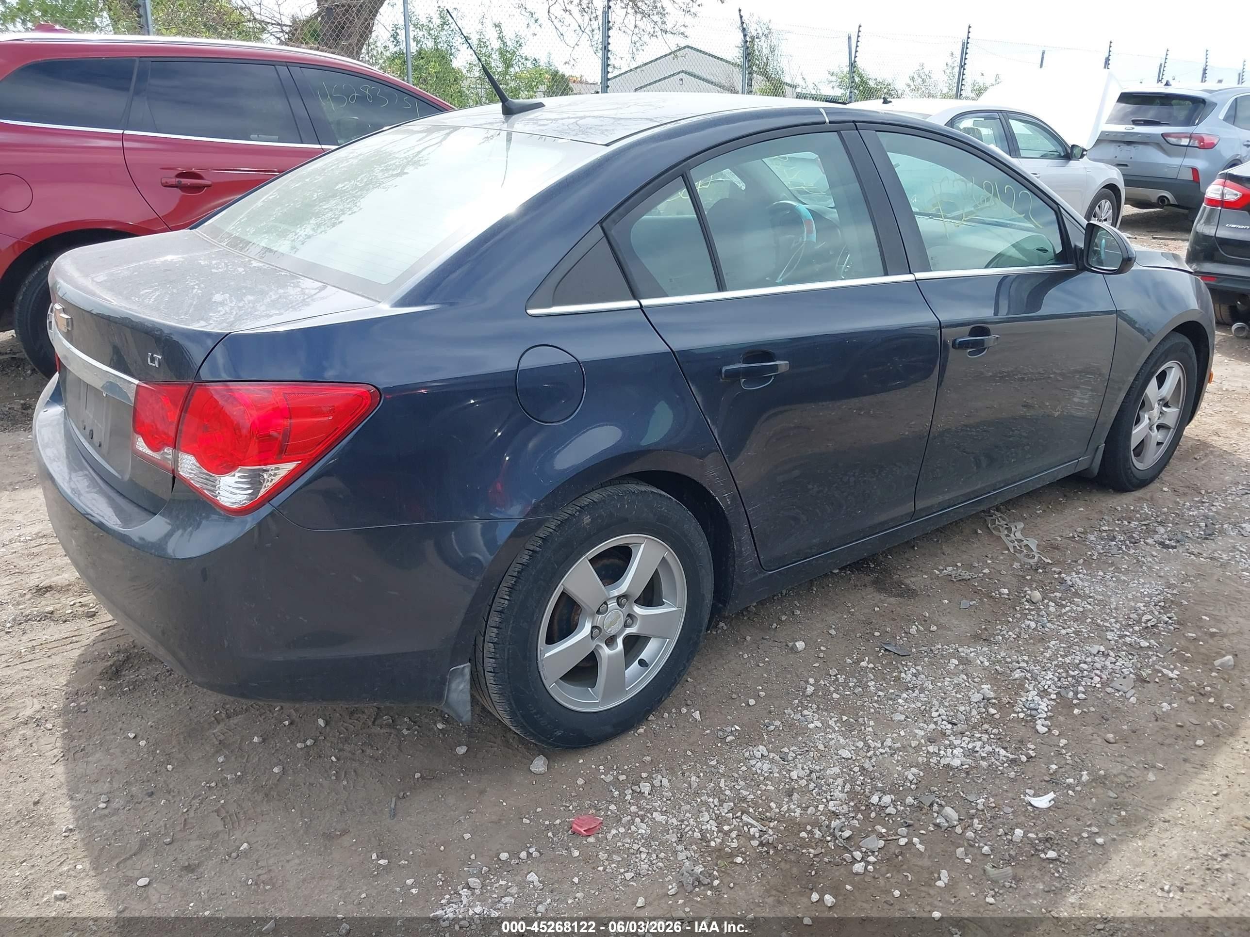 2014 Chevrolet Cruze 1lt Auto Blue vin: 1G1PC5SB2E7414745