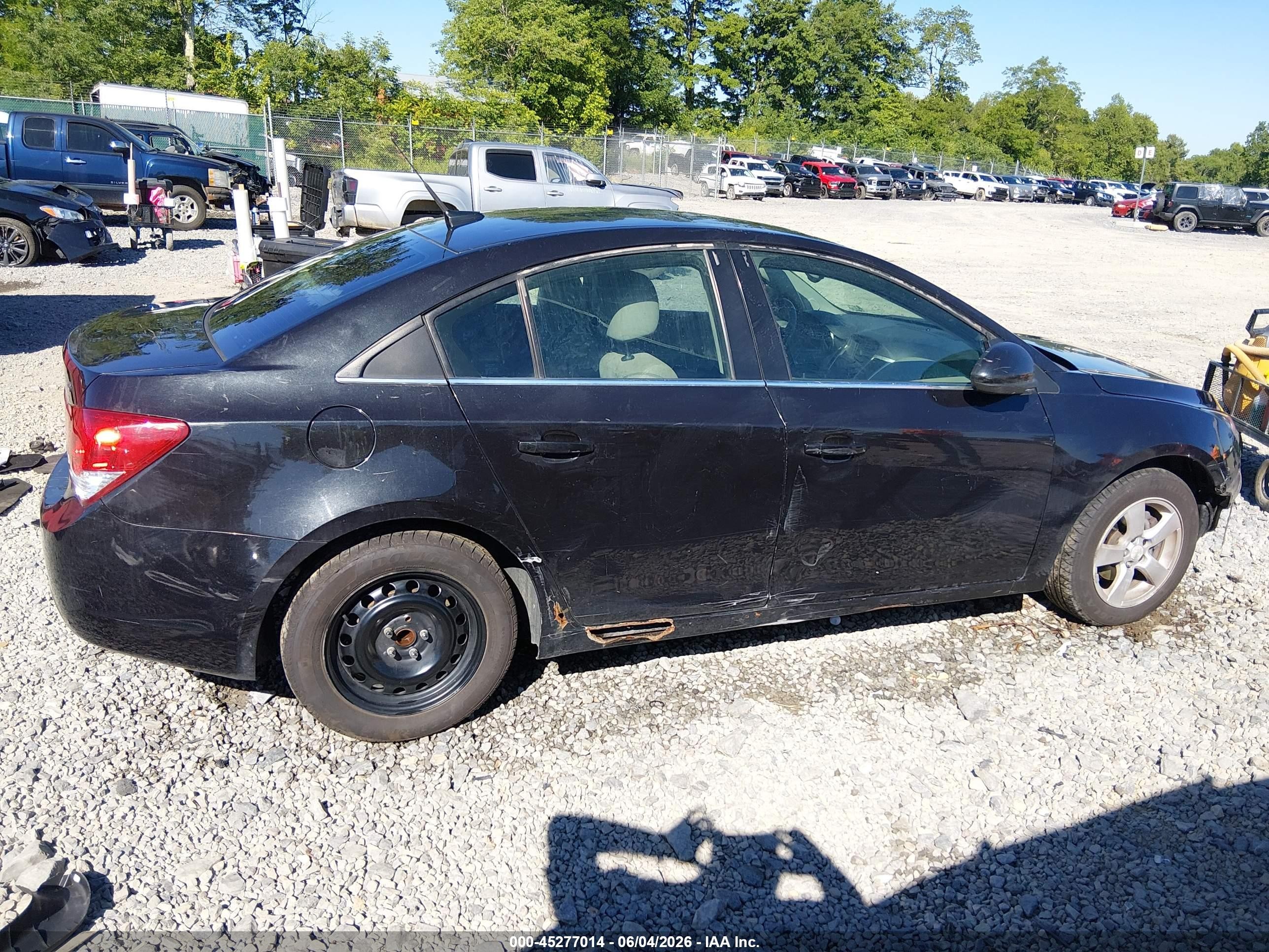 2014 Chevrolet Cruze 1lt Auto Black vin: 1G1PC5SB2E7477490