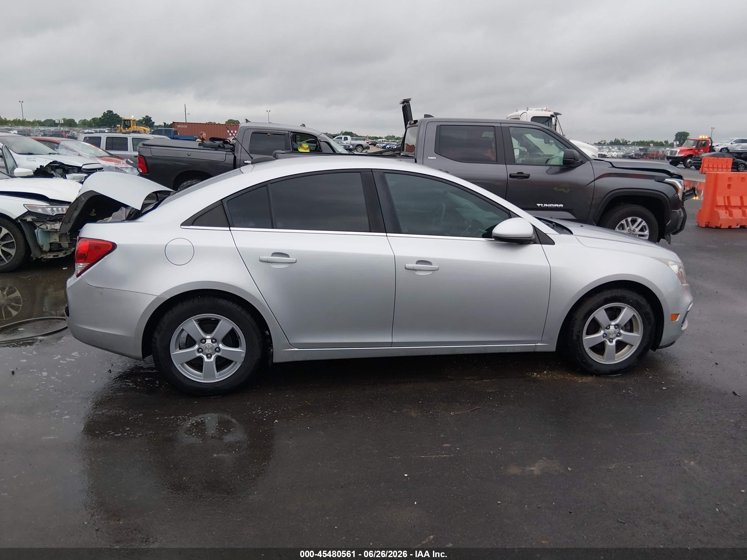 2015 Chevrolet Cruze 1lt Auto Silver vin: 1G1PC5SB2F7124927