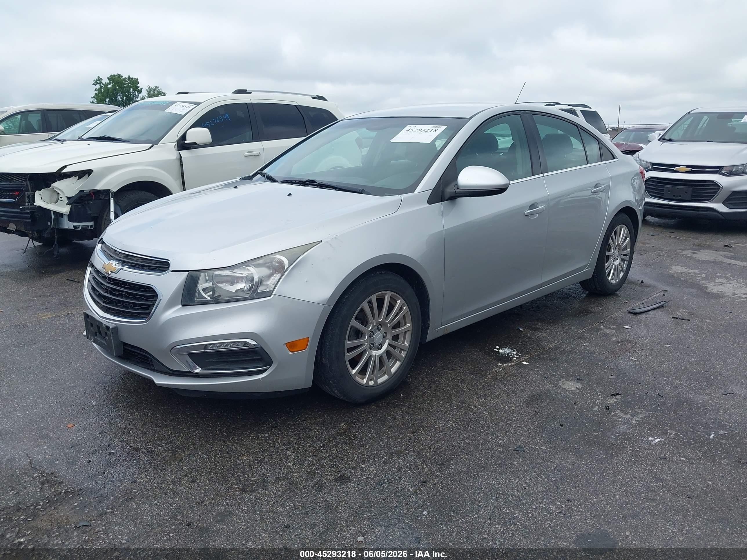 2015 Chevrolet Cruze 1lt Auto Silver vin: 1G1PC5SB2F7128766