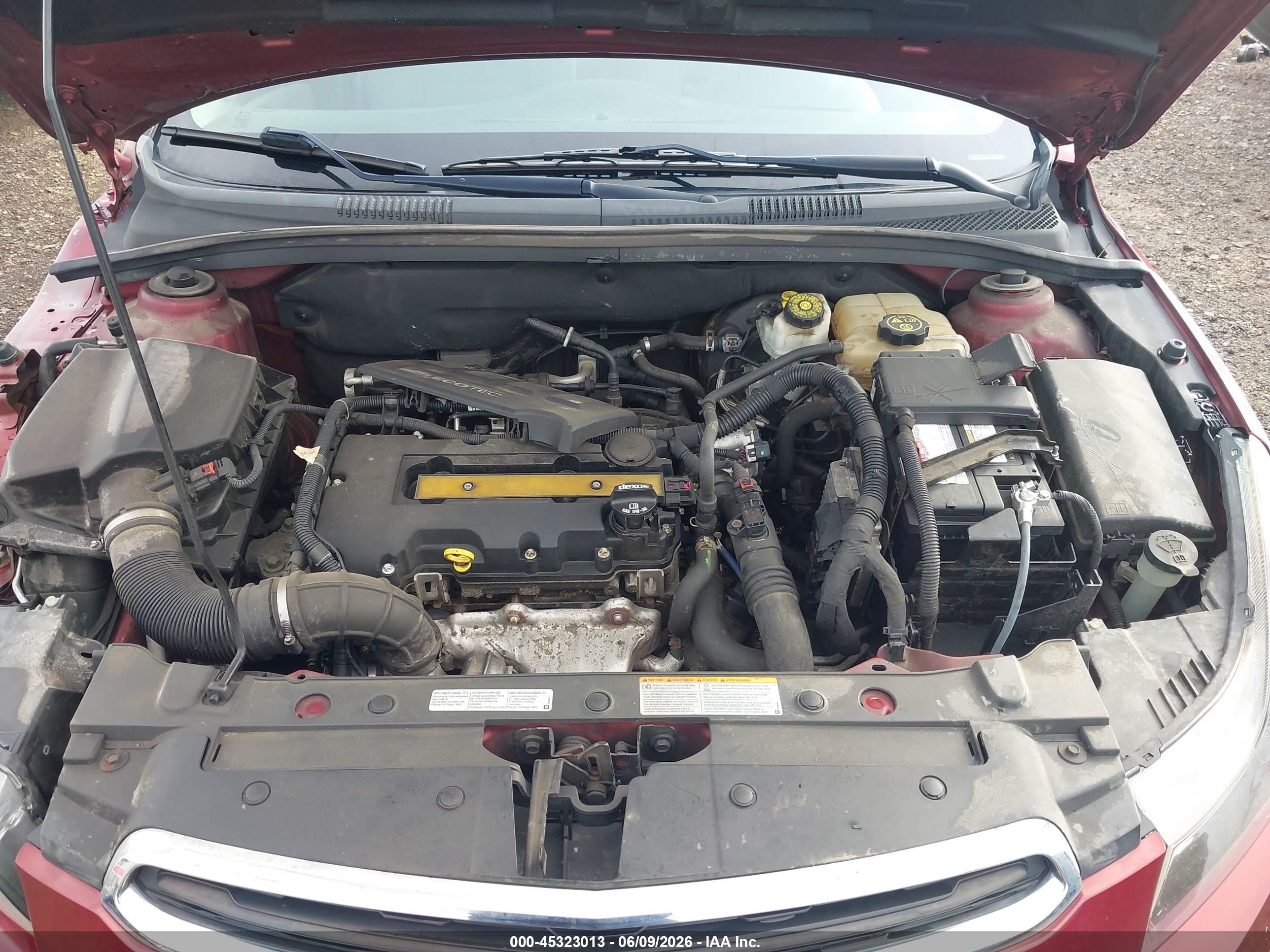 2015 Chevrolet Cruze 1lt Auto Темно-бордовый vin: 1G1PC5SB2F7134955