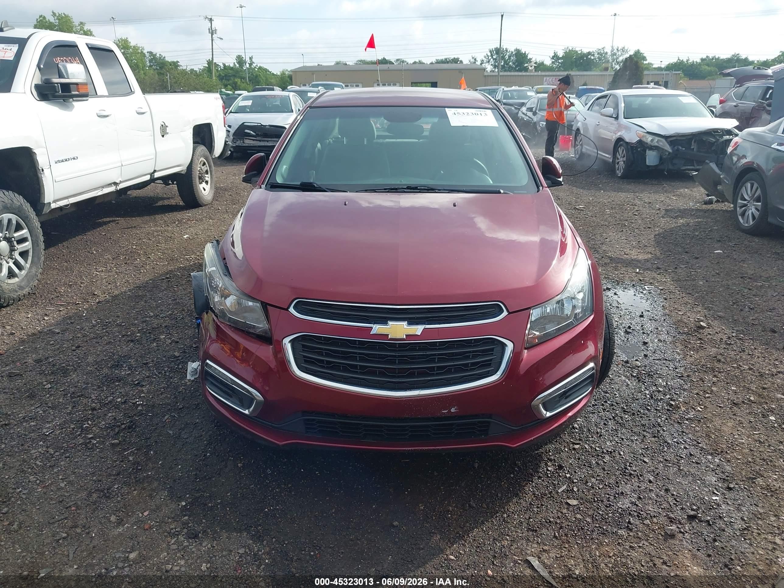 2015 Chevrolet Cruze 1lt Auto Темно-бордовый vin: 1G1PC5SB2F7134955