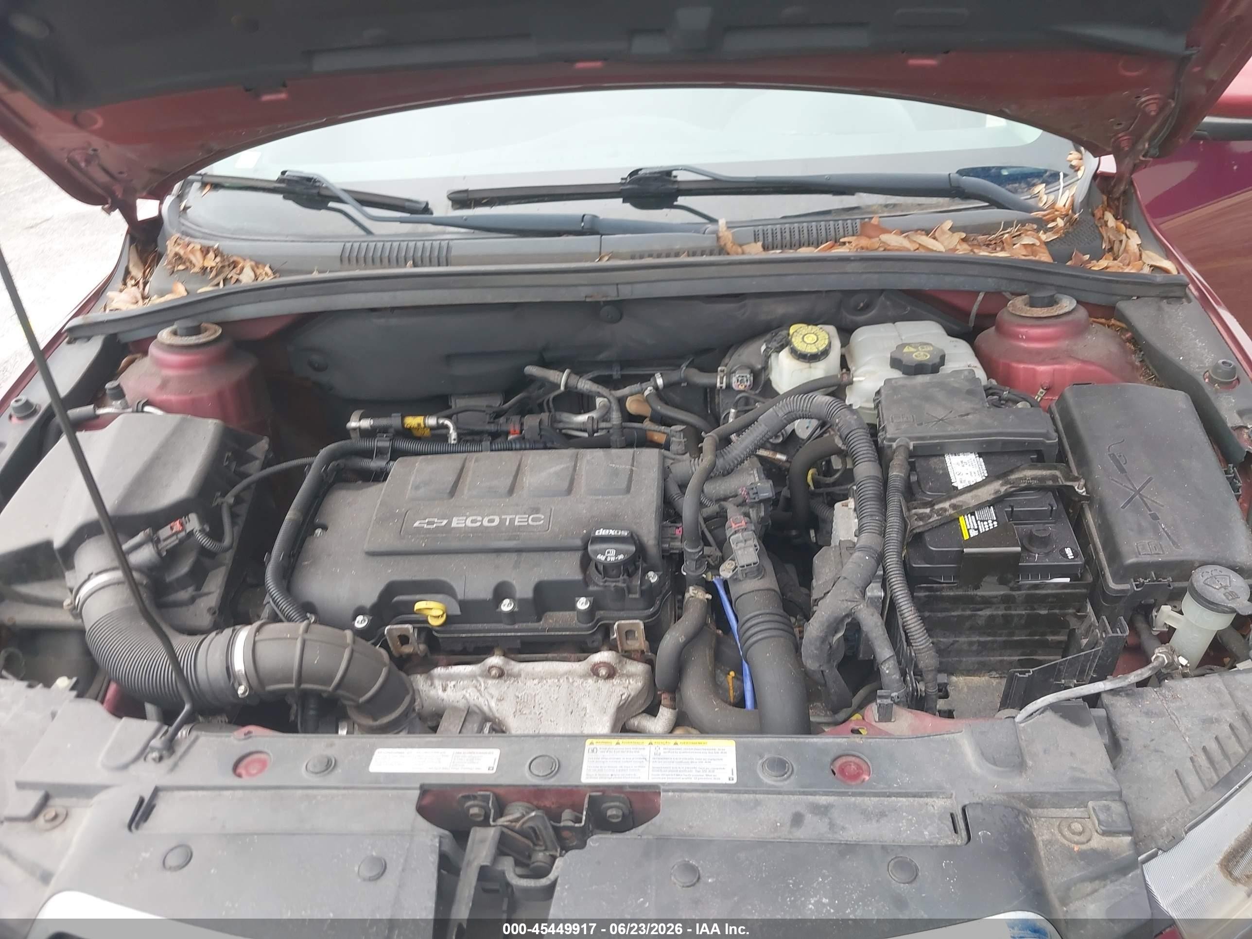 2015 Chevrolet Cruze 1lt Auto Красный vin: 1G1PC5SB2F7146524