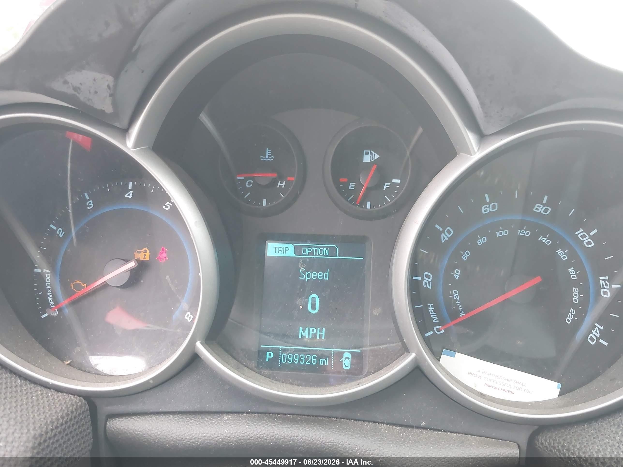 2015 Chevrolet Cruze 1lt Auto Красный vin: 1G1PC5SB2F7146524