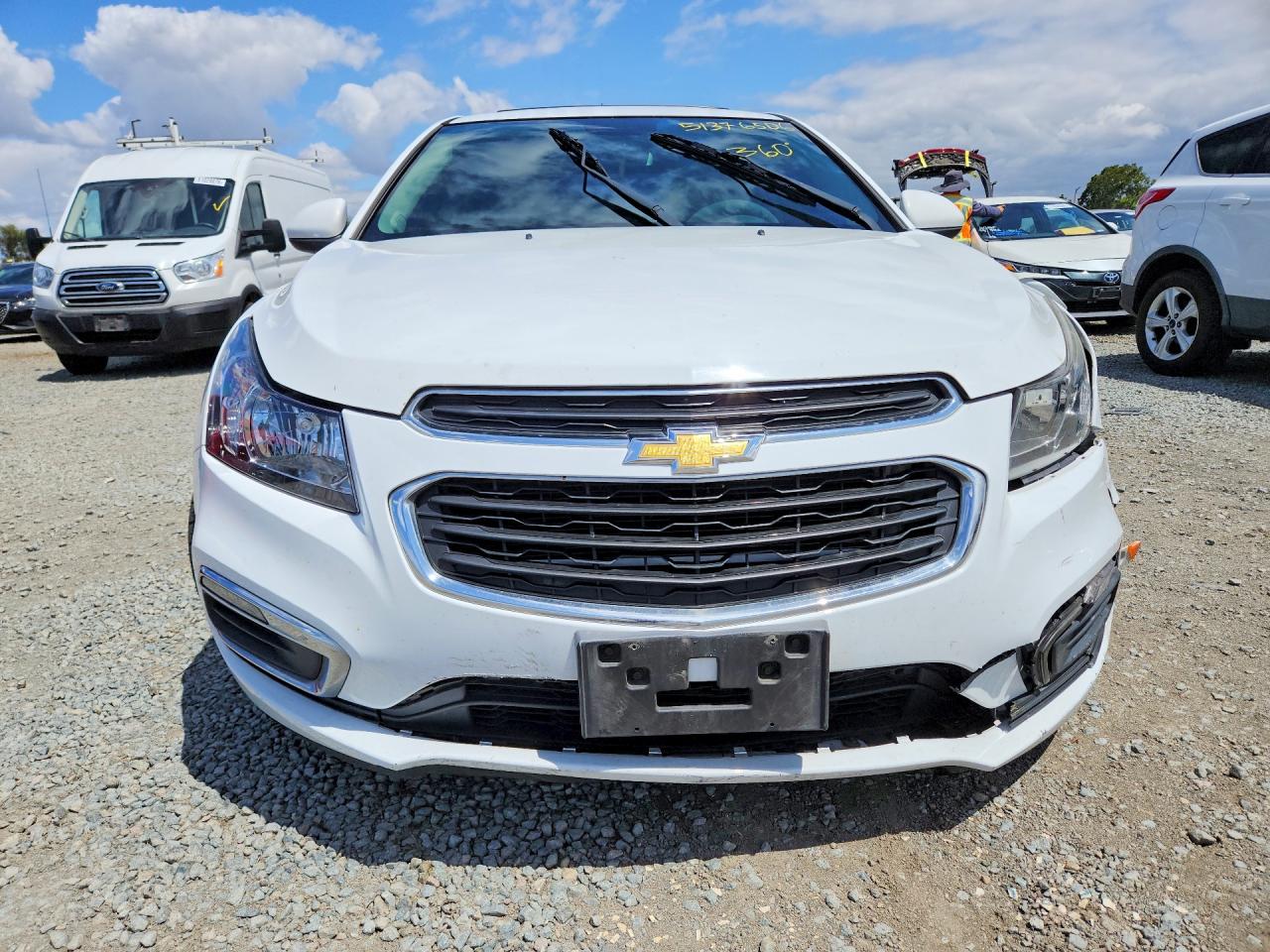 2015 Chevrolet Cruze Lt White vin: 1G1PC5SB2F7164571