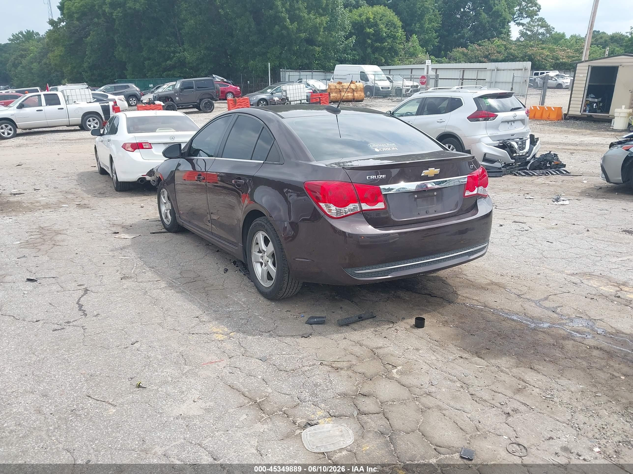 2015 Chevrolet Cruze 1lt Auto Burgundy vin: 1G1PC5SB2F7209279