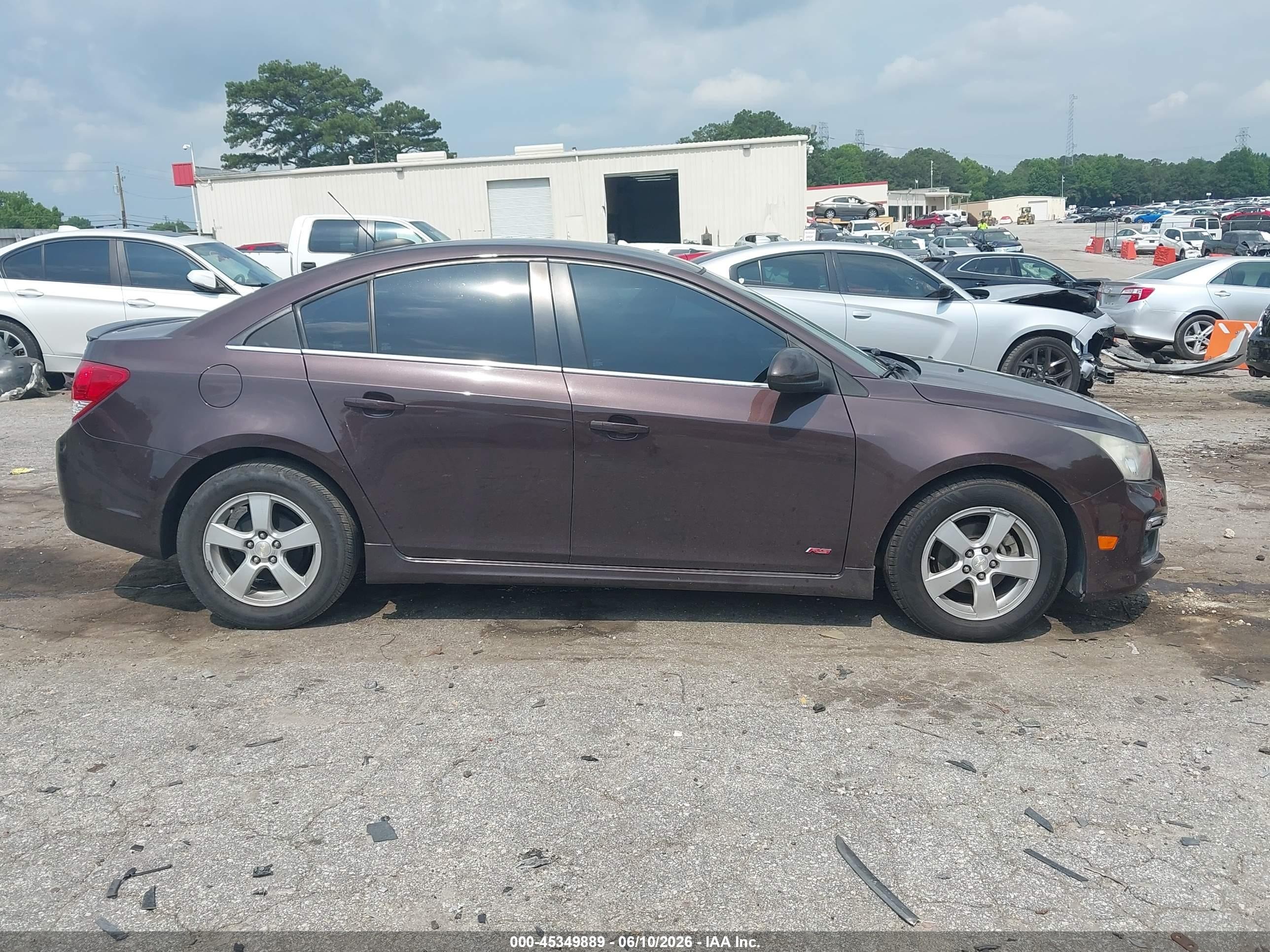 2015 Chevrolet Cruze 1lt Auto Burgundy vin: 1G1PC5SB2F7209279