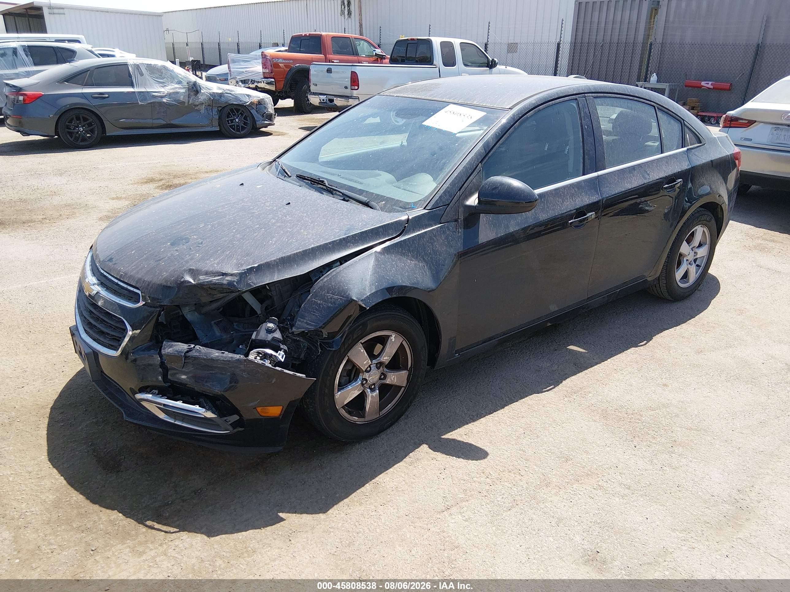 2015 Chevrolet Cruze 1lt Auto Black vin: 1G1PC5SB2F7213851
