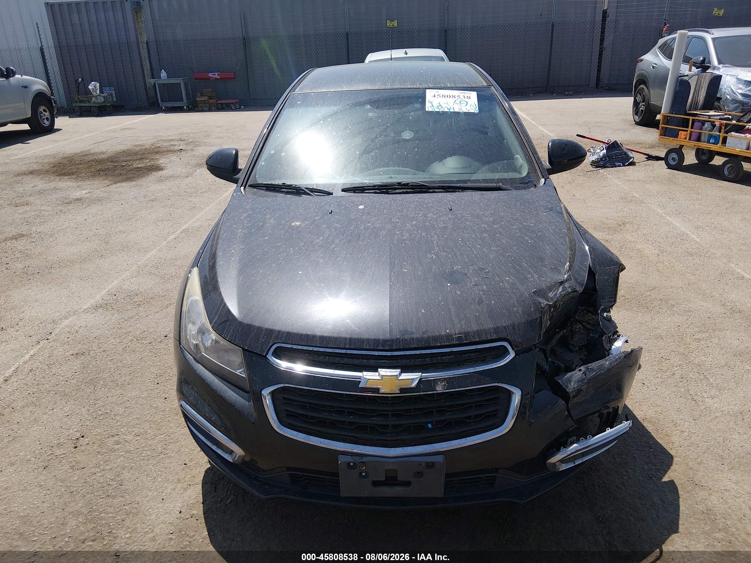 2015 Chevrolet Cruze 1lt Auto Black vin: 1G1PC5SB2F7213851