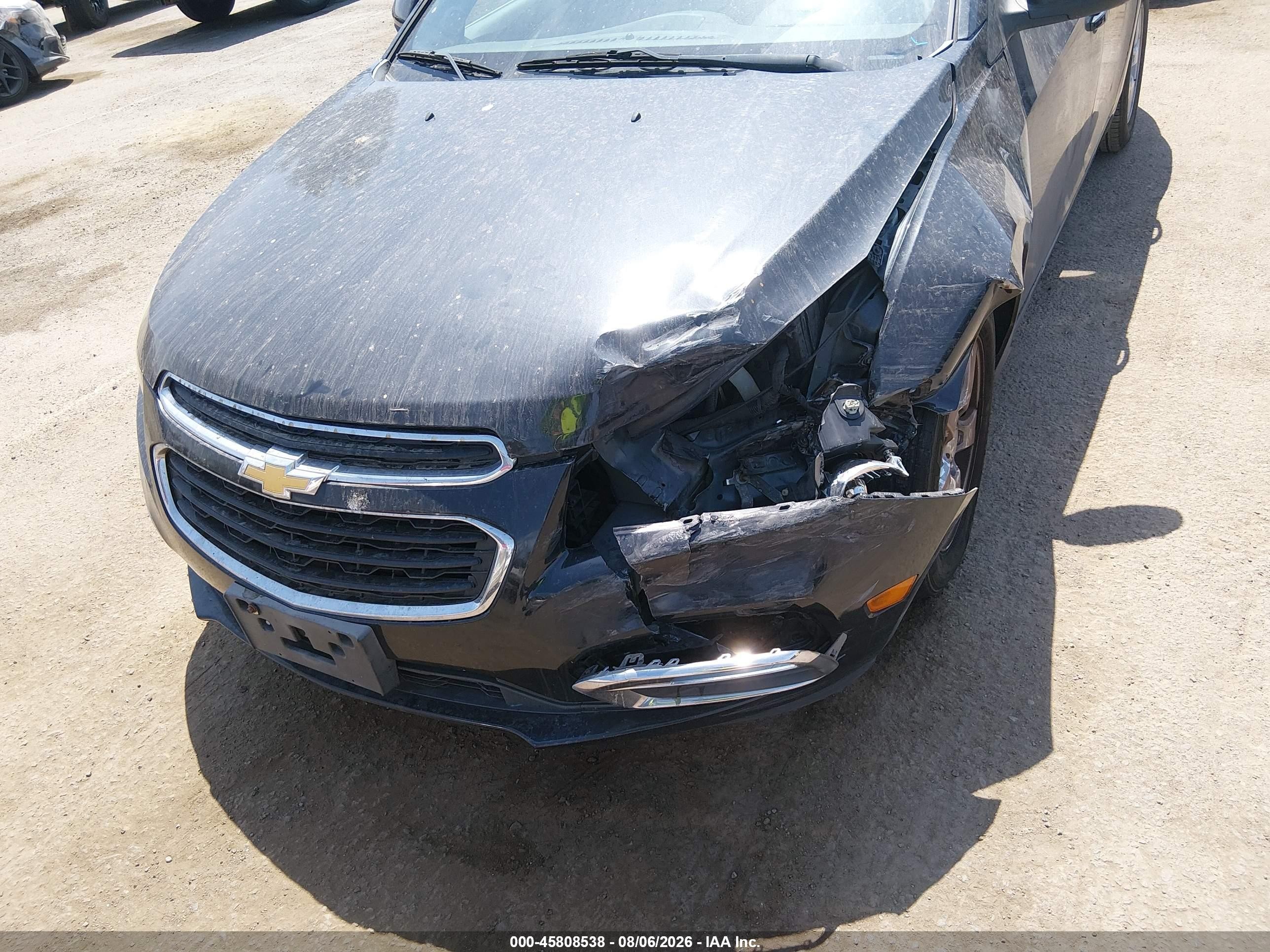2015 Chevrolet Cruze 1lt Auto Black vin: 1G1PC5SB2F7213851