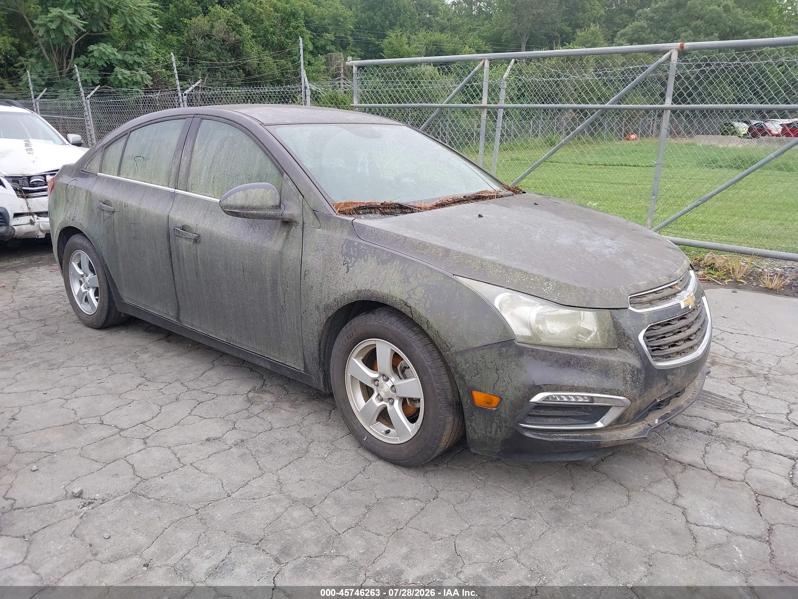 2015 Chevrolet Cruze 1lt Auto Gray vin: 1G1PC5SB2F7235672