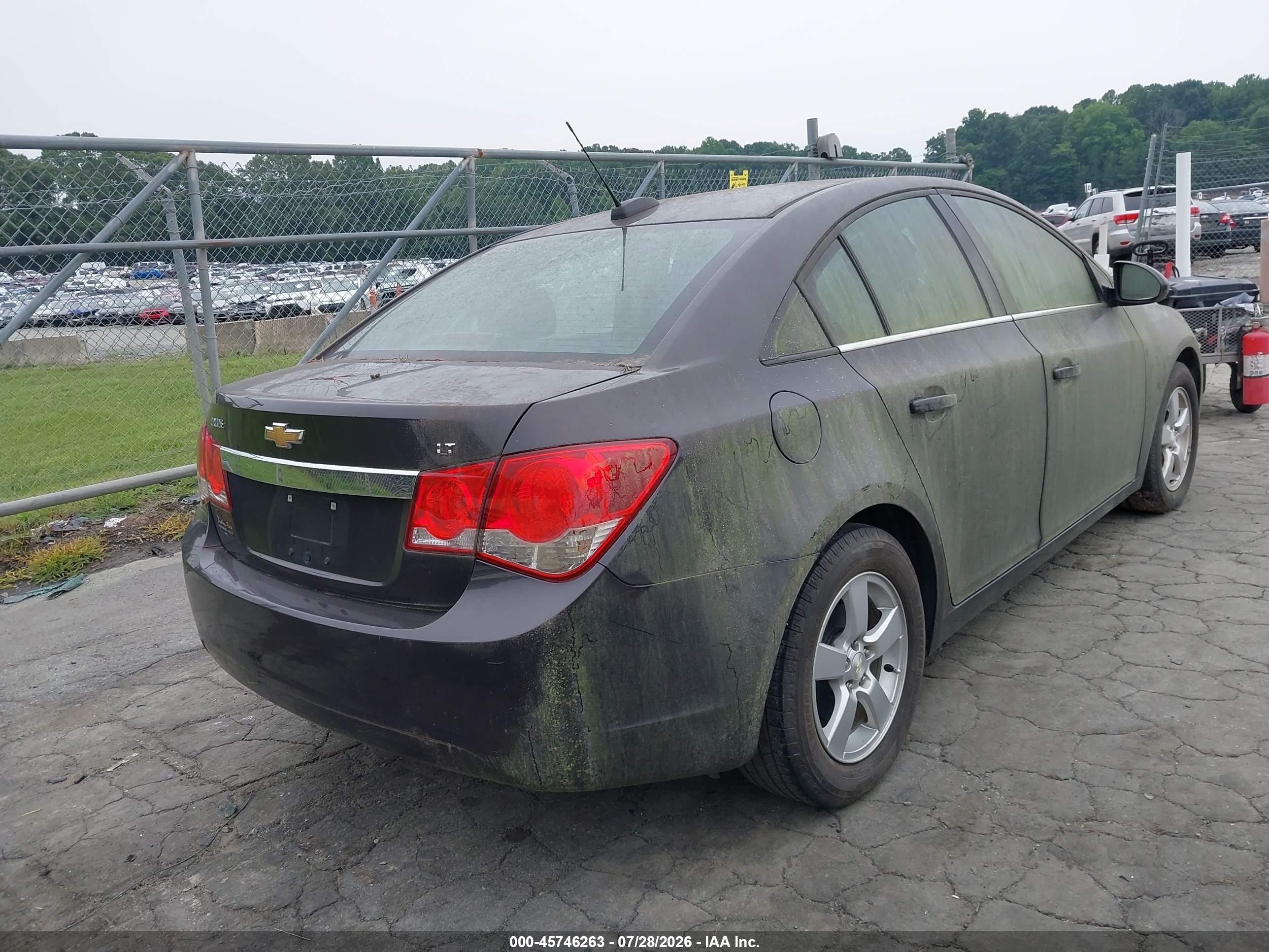 2015 Chevrolet Cruze 1lt Auto Gray vin: 1G1PC5SB2F7235672
