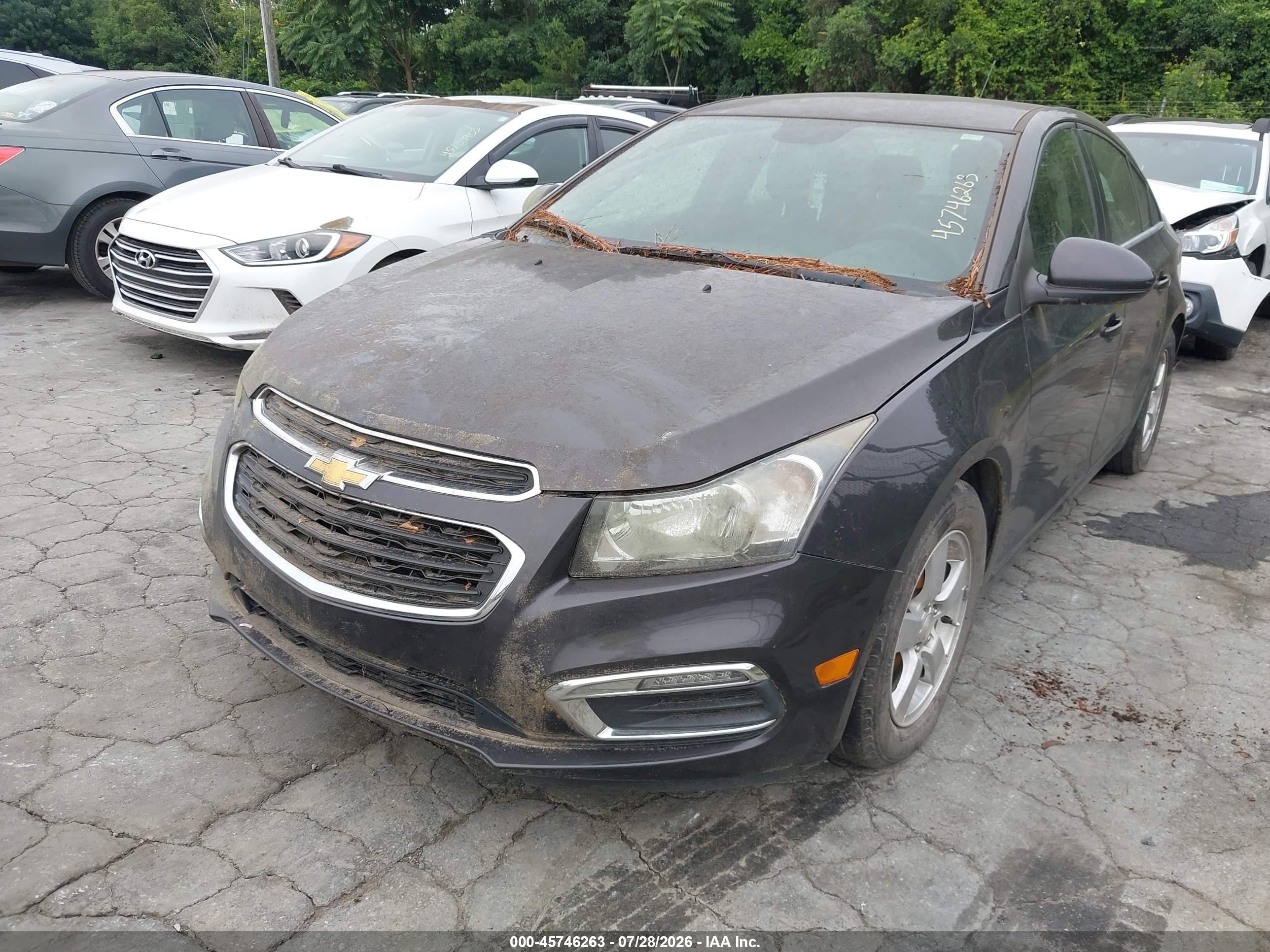2015 Chevrolet Cruze 1lt Auto Gray vin: 1G1PC5SB2F7235672