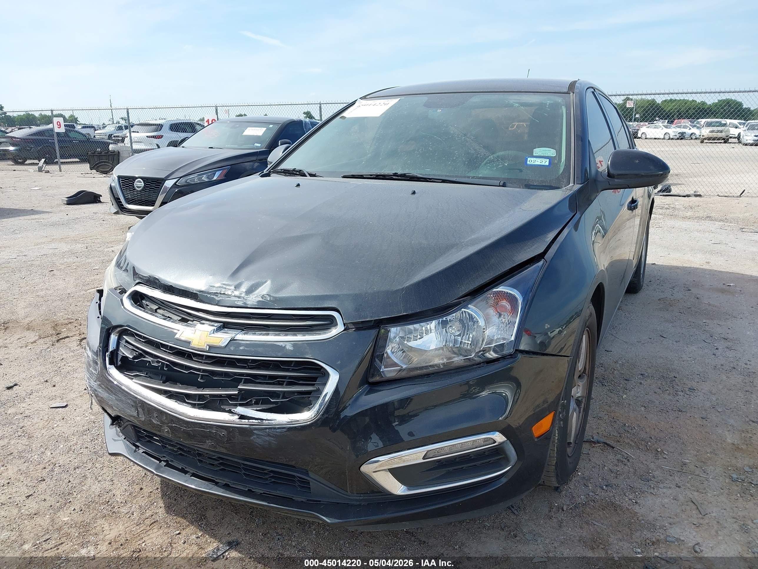 2015 Chevrolet Cruze 1lt Auto Gray vin: 1G1PC5SB2F7236868