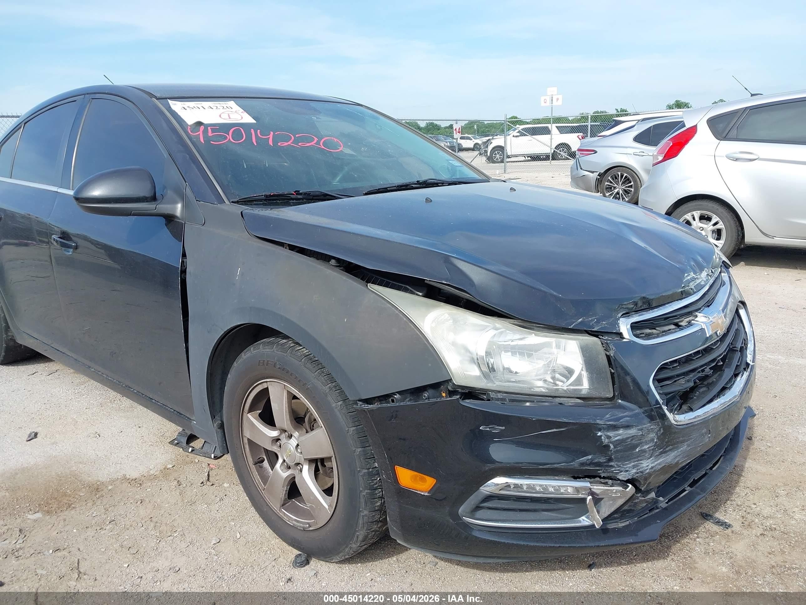 2015 Chevrolet Cruze 1lt Auto Gray vin: 1G1PC5SB2F7236868