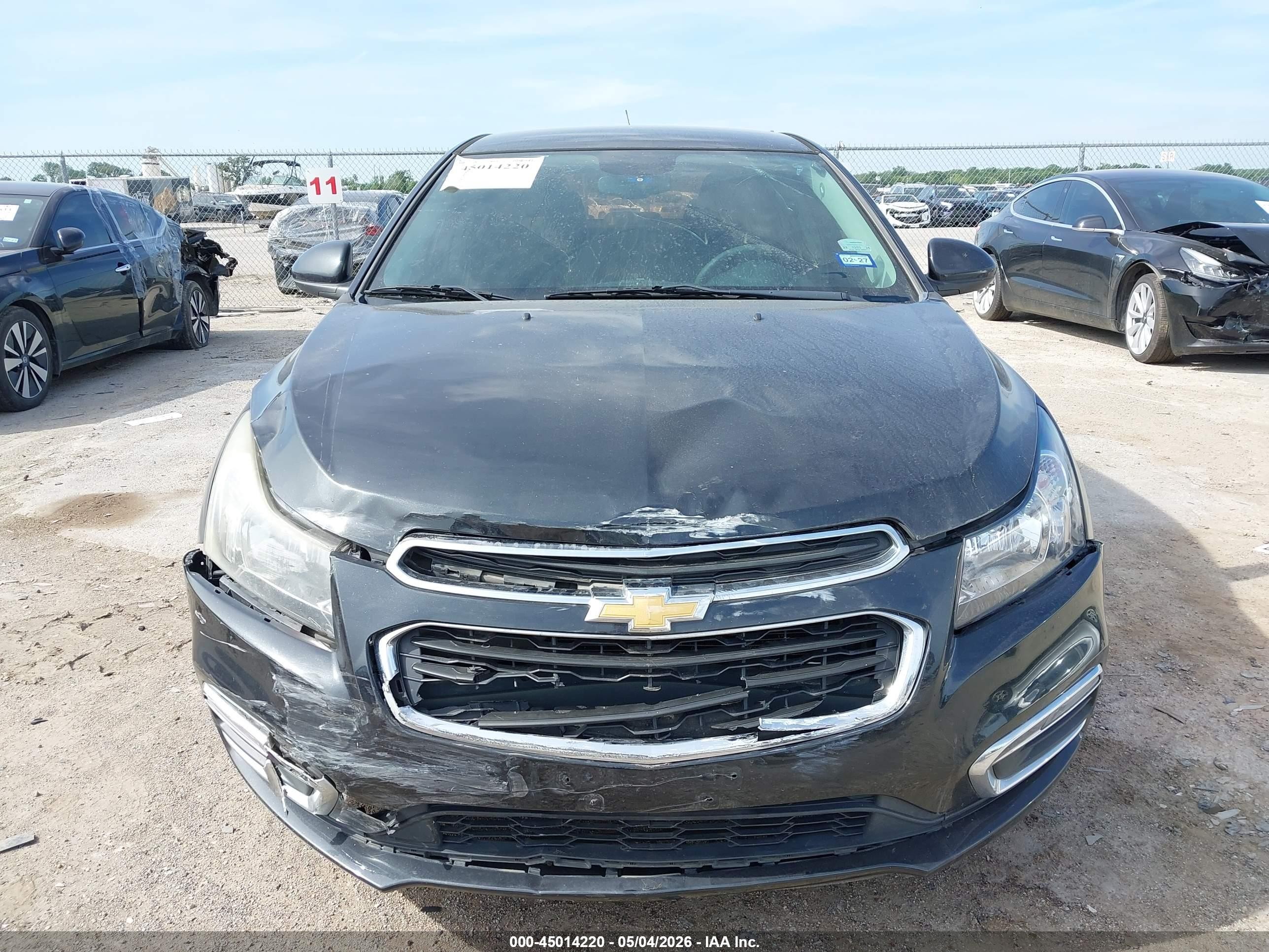 2015 Chevrolet Cruze 1lt Auto Gray vin: 1G1PC5SB2F7236868