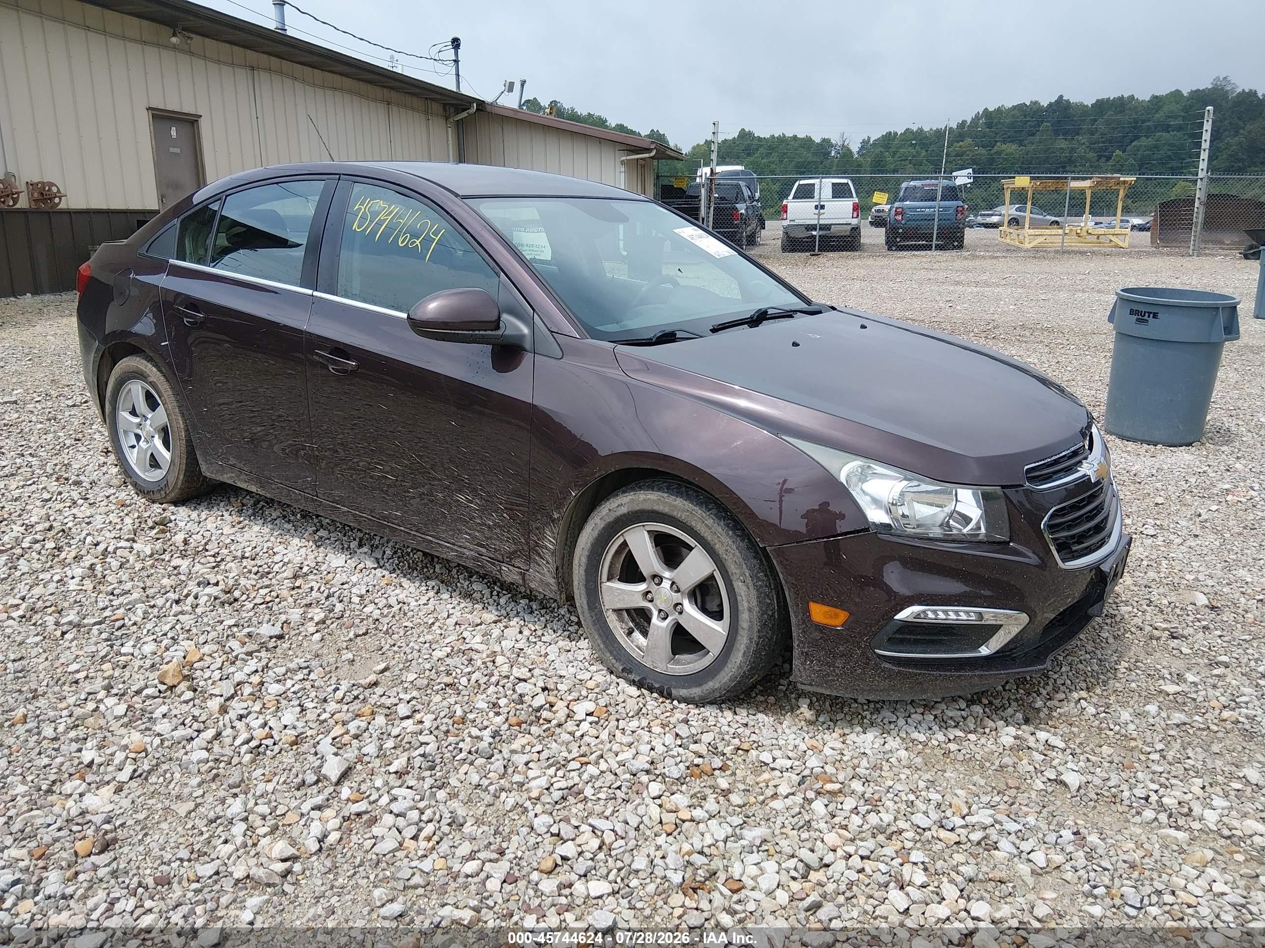 2015 Chevrolet Cruze 1lt Auto Brown vin: 1G1PC5SB2F7237552