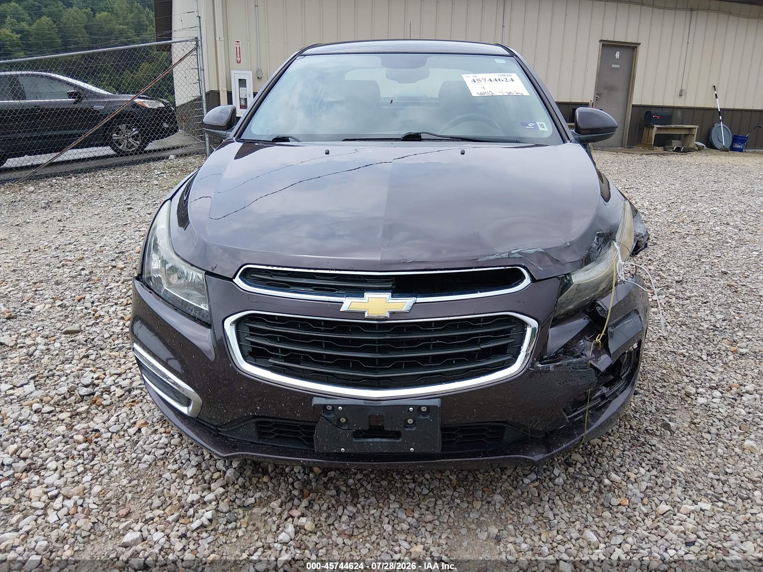 2015 Chevrolet Cruze 1lt Auto Brown vin: 1G1PC5SB2F7237552
