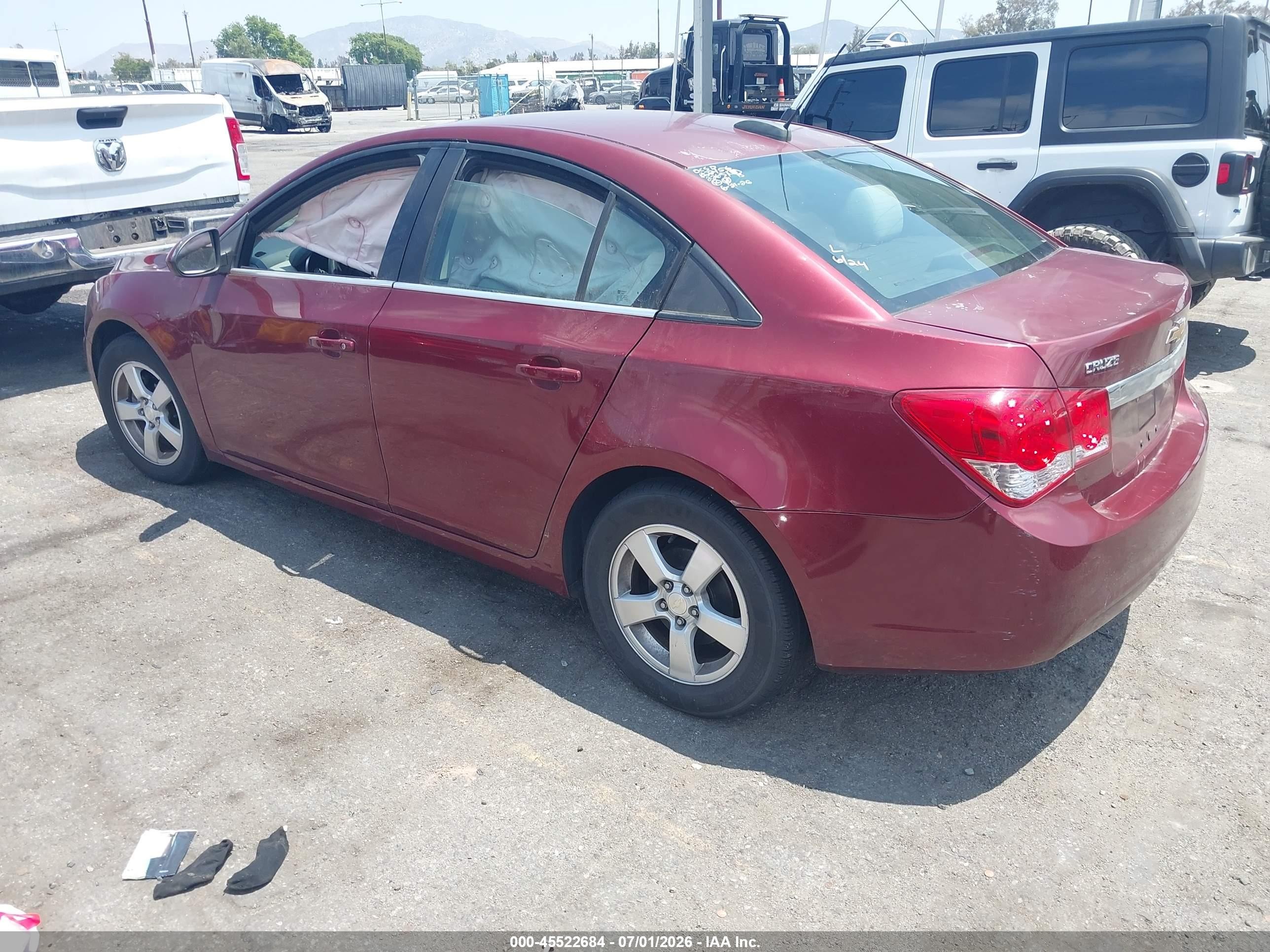 2015 Chevrolet Cruze 1lt Auto Burgundy vin: 1G1PC5SB2F7240306