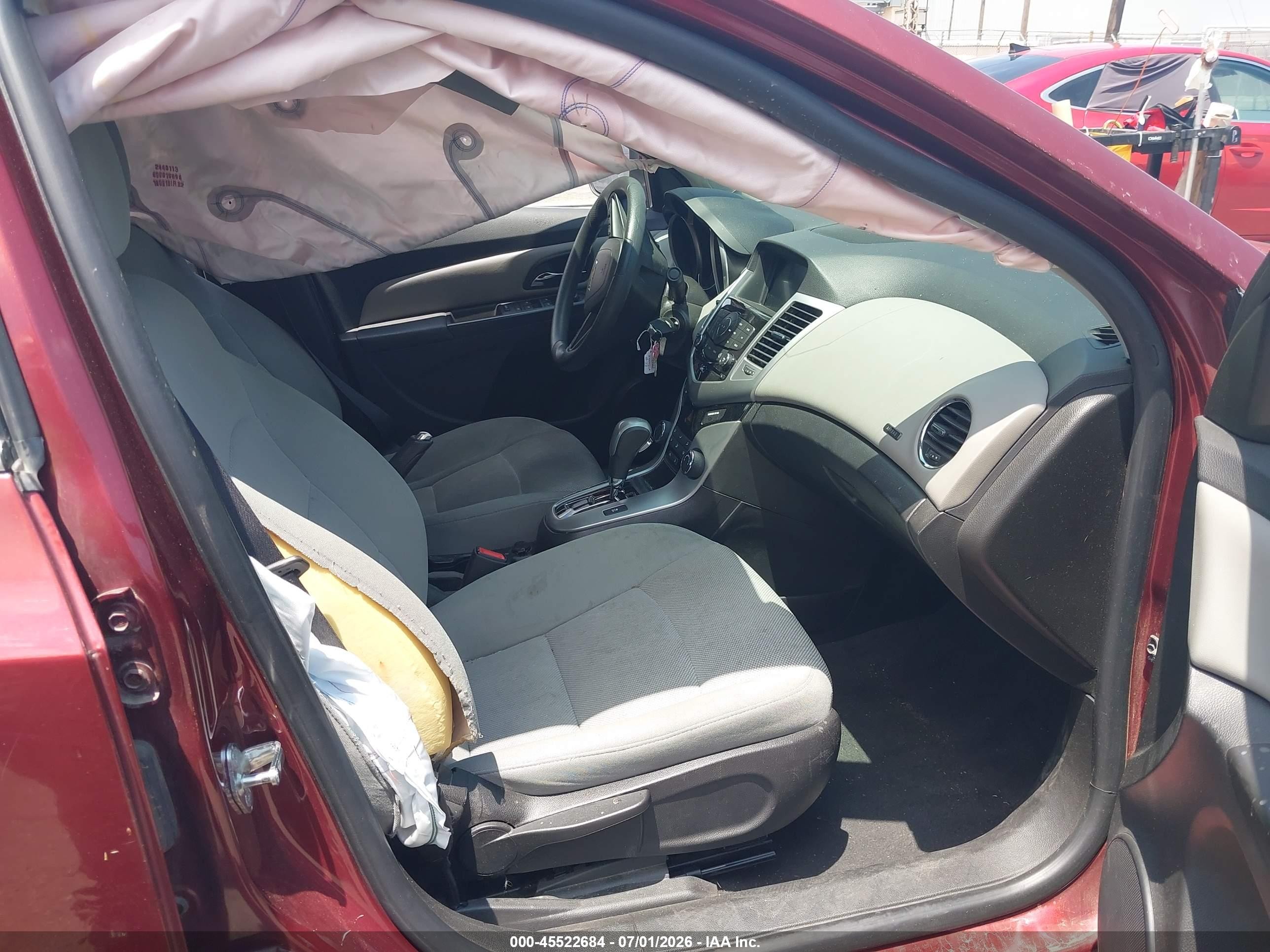 2015 Chevrolet Cruze 1lt Auto Burgundy vin: 1G1PC5SB2F7240306