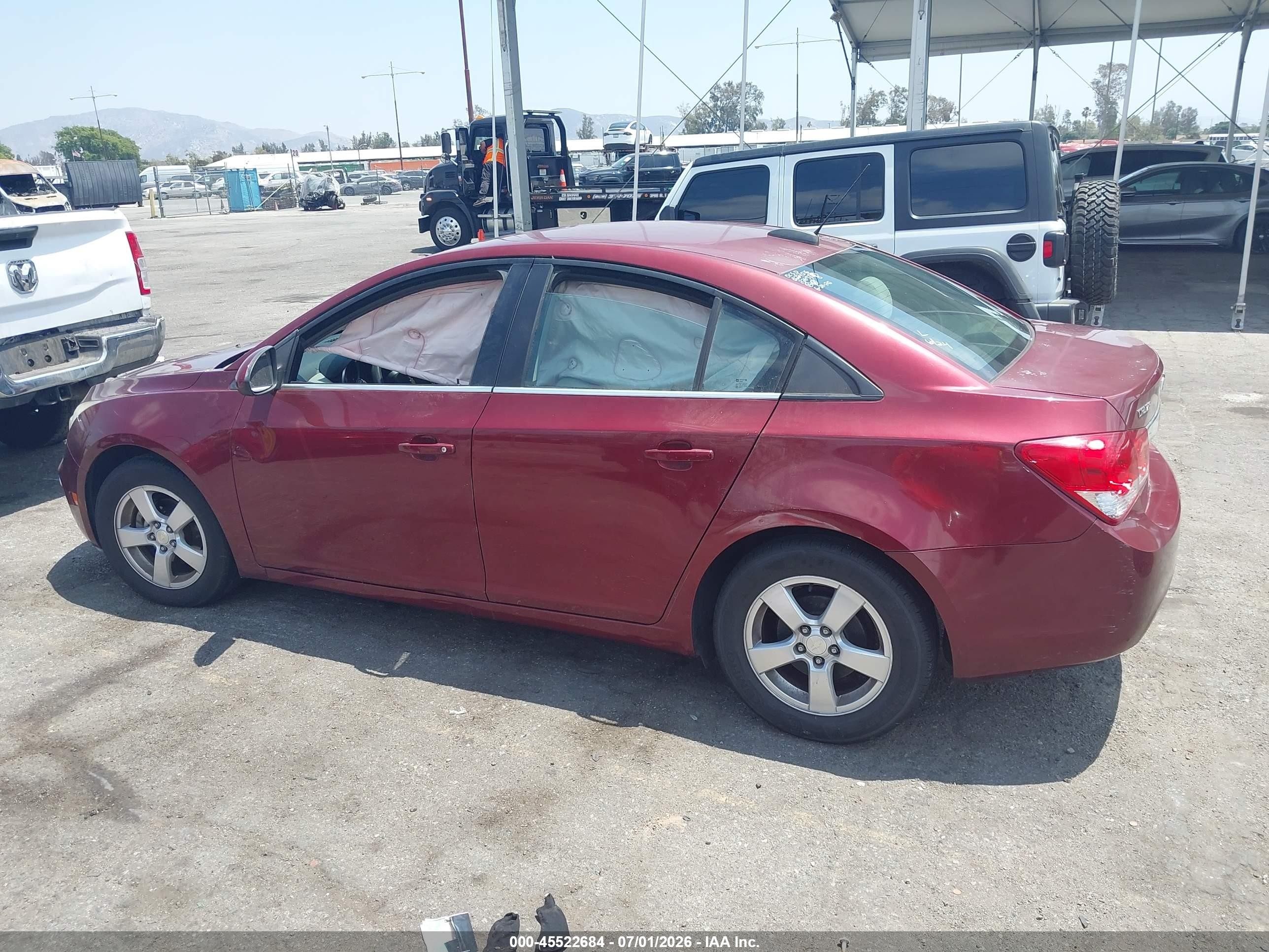 2015 Chevrolet Cruze 1lt Auto Burgundy vin: 1G1PC5SB2F7240306