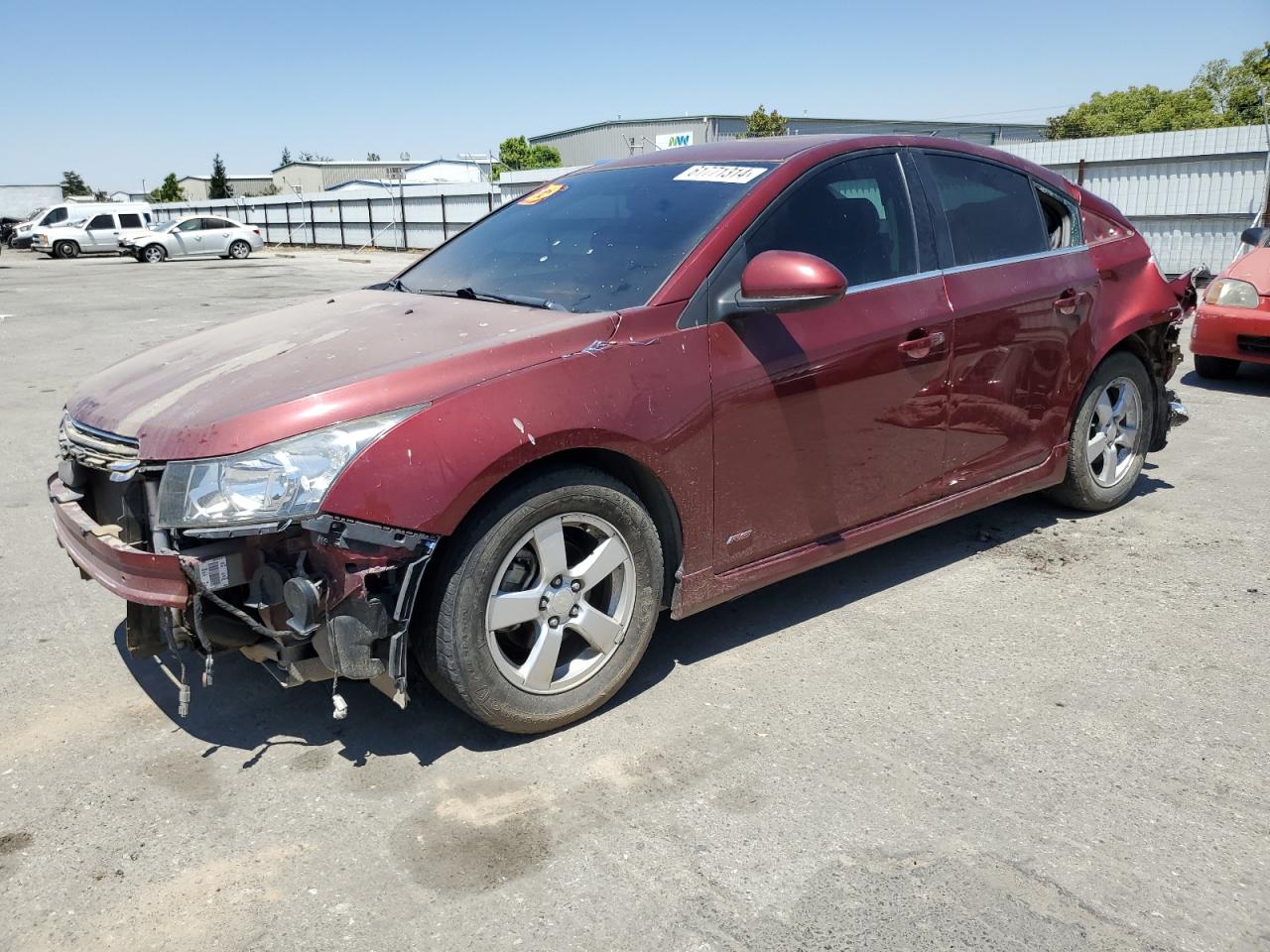 2015 Chevrolet Cruze Lt Red vin: 1G1PC5SB2F7241939