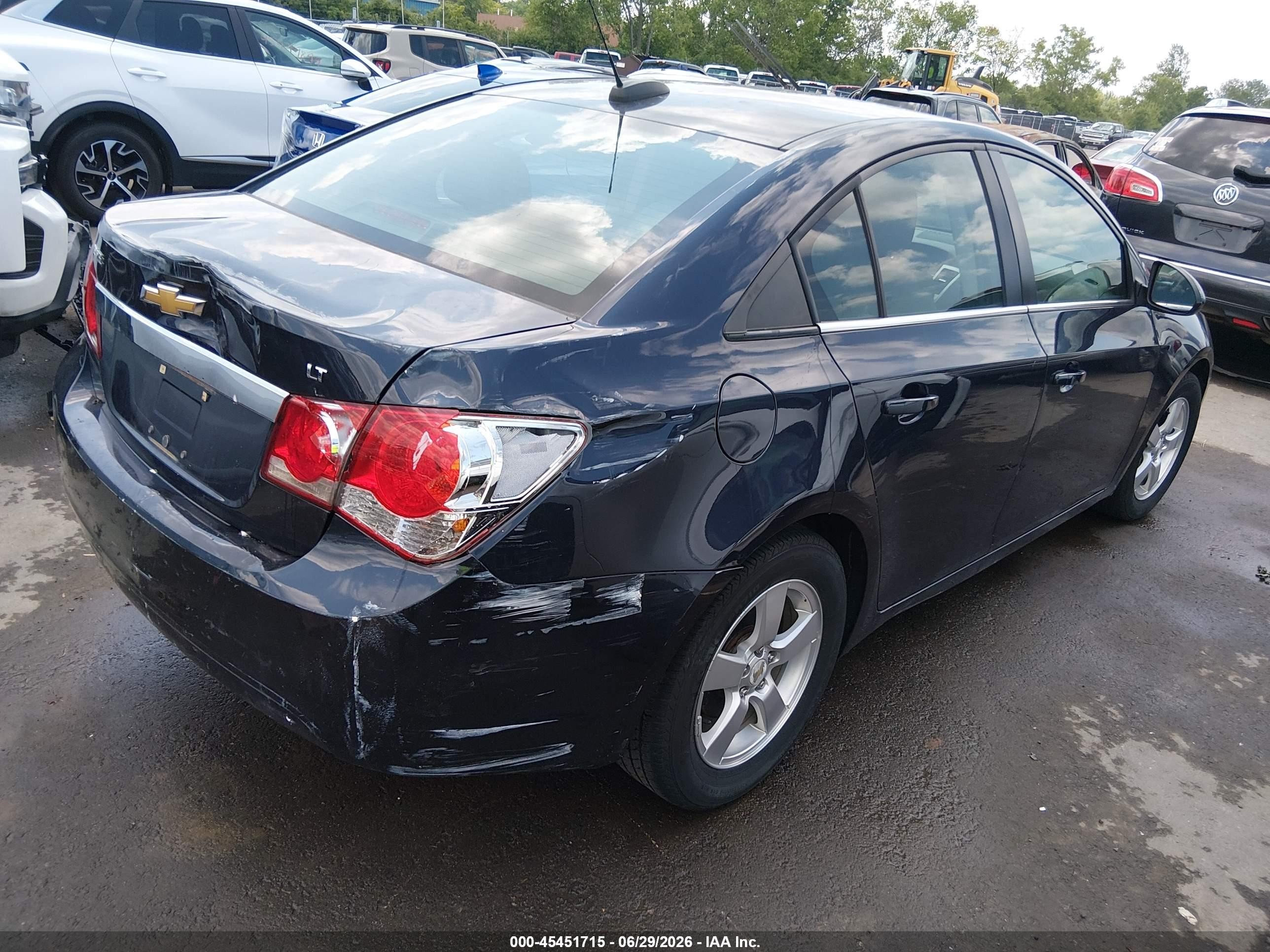 2015 Chevrolet Cruze 1lt Auto Black vin: 1G1PC5SB2F7243108