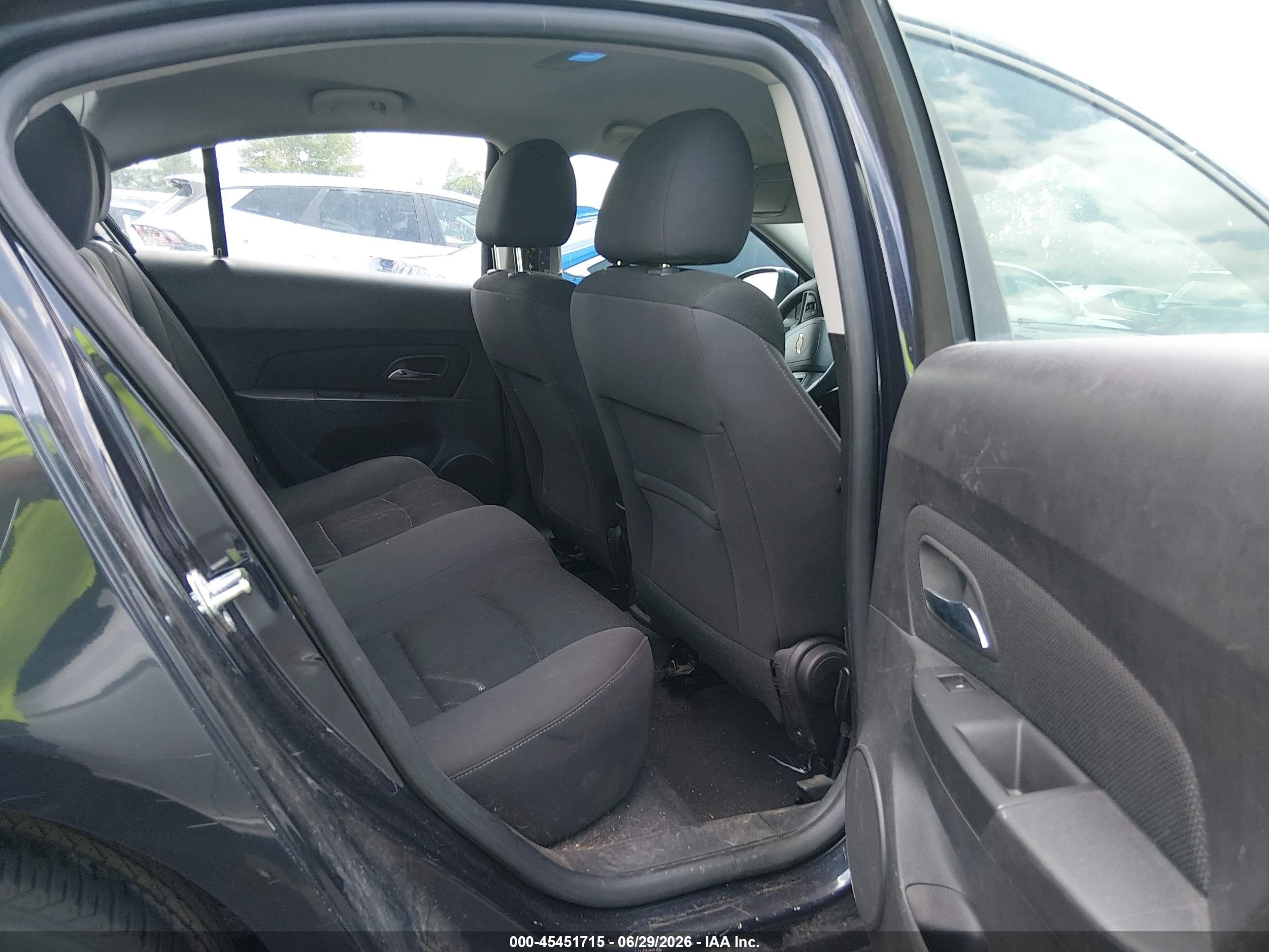 2015 Chevrolet Cruze 1lt Auto Black vin: 1G1PC5SB2F7243108