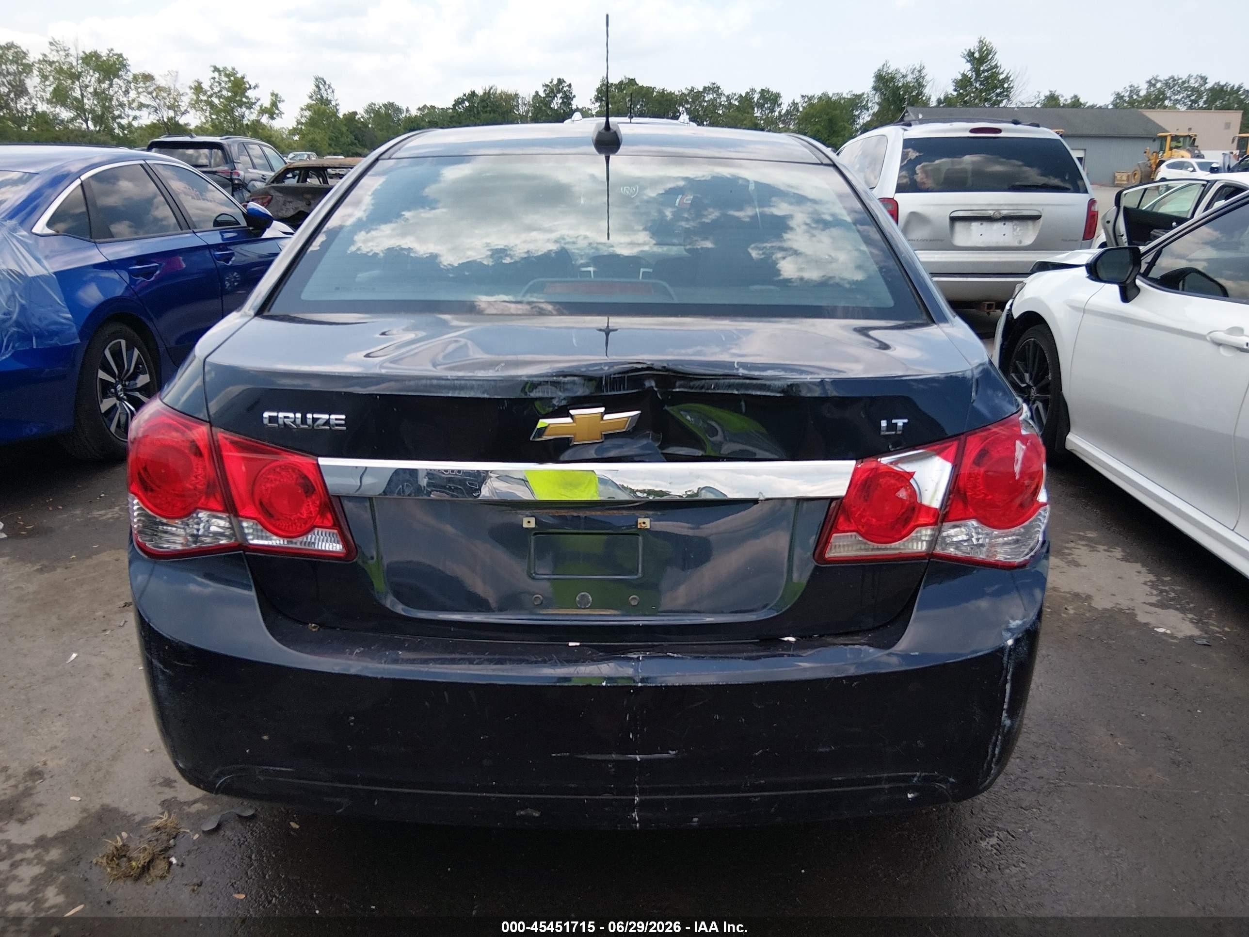 2015 Chevrolet Cruze 1lt Auto Black vin: 1G1PC5SB2F7243108