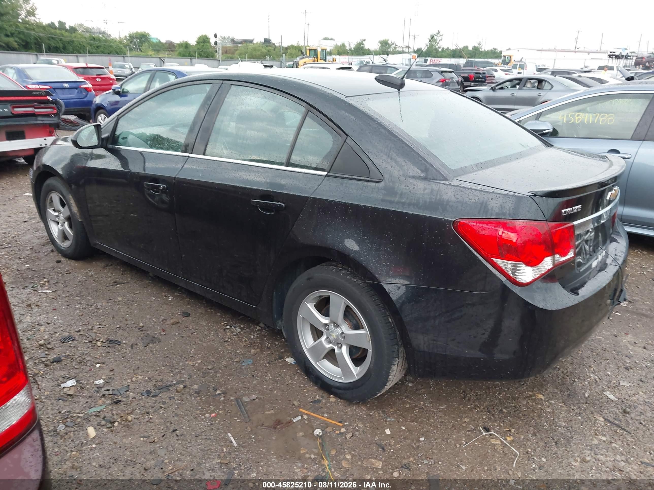 2015 Chevrolet Cruze 1lt Auto Black vin: 1G1PC5SB2F7290008