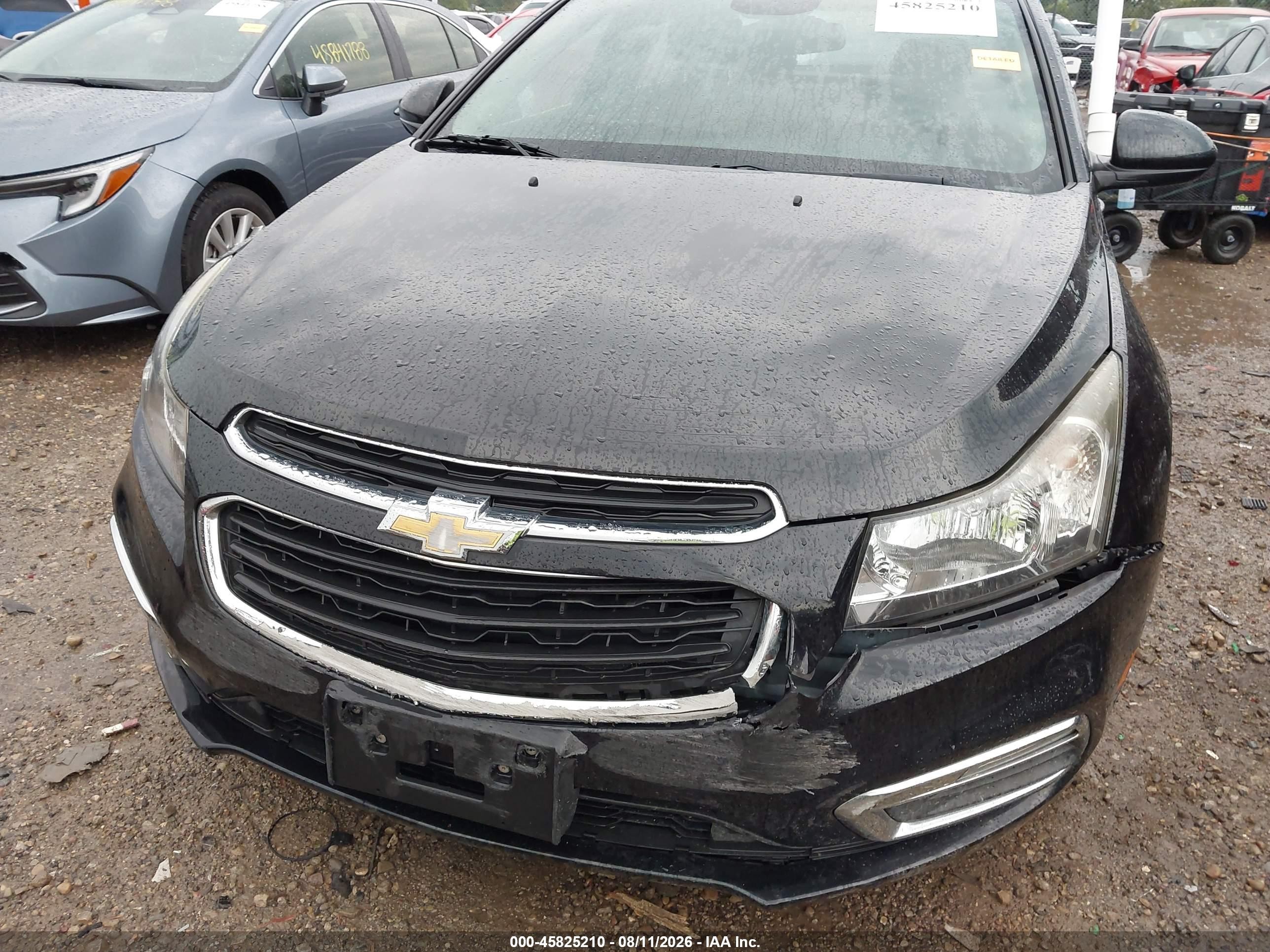 2015 Chevrolet Cruze 1lt Auto Black vin: 1G1PC5SB2F7290008