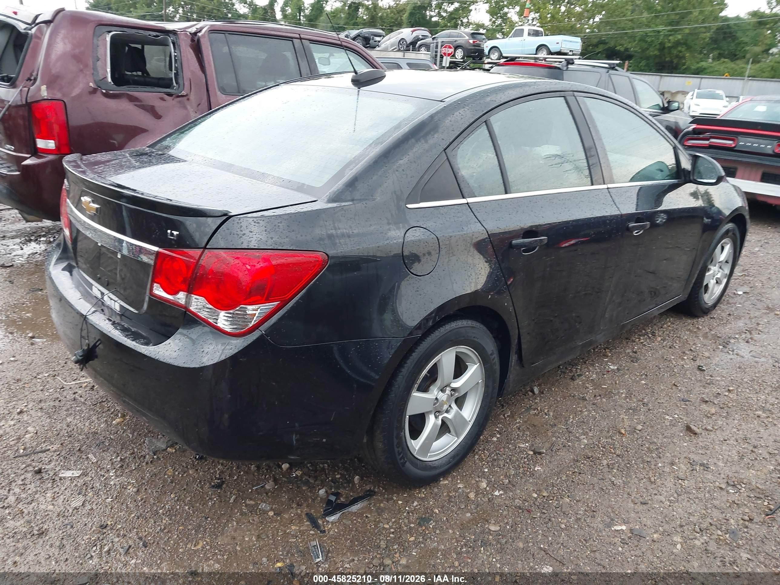 2015 Chevrolet Cruze 1lt Auto Black vin: 1G1PC5SB2F7290008