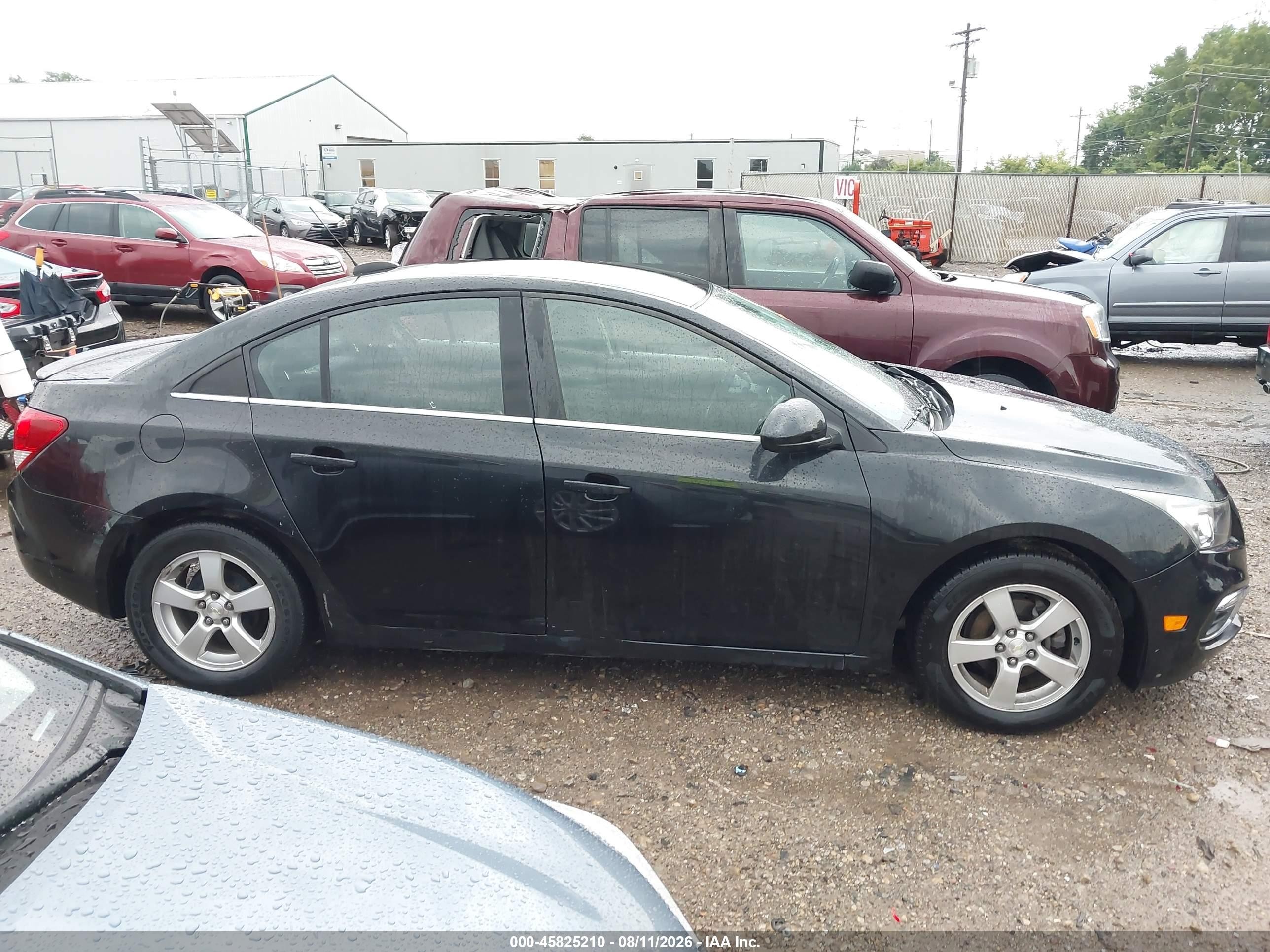 2015 Chevrolet Cruze 1lt Auto Black vin: 1G1PC5SB2F7290008