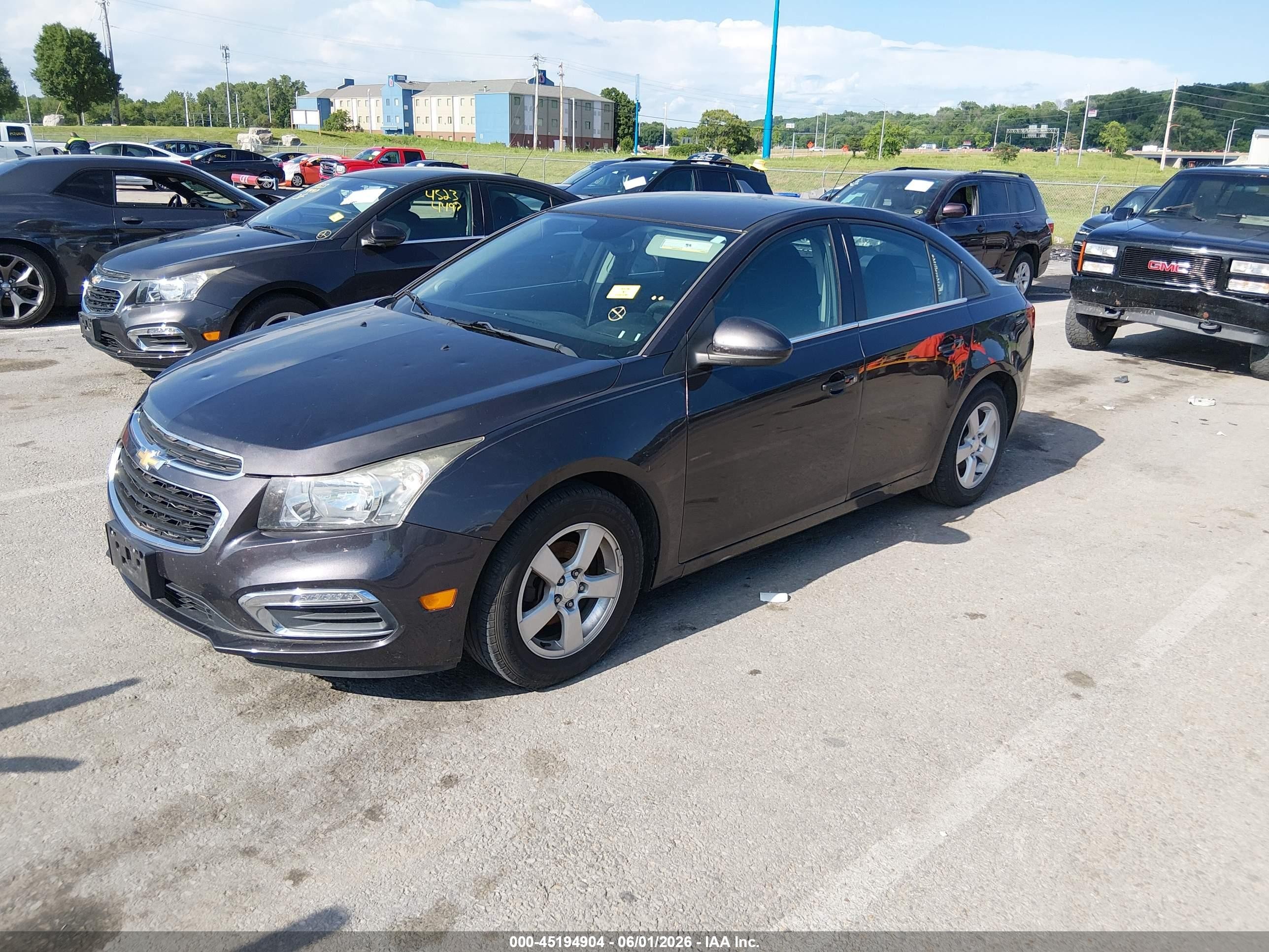 2015 Chevrolet Cruze 1lt Auto Черный vin: 1G1PC5SB2F7292423