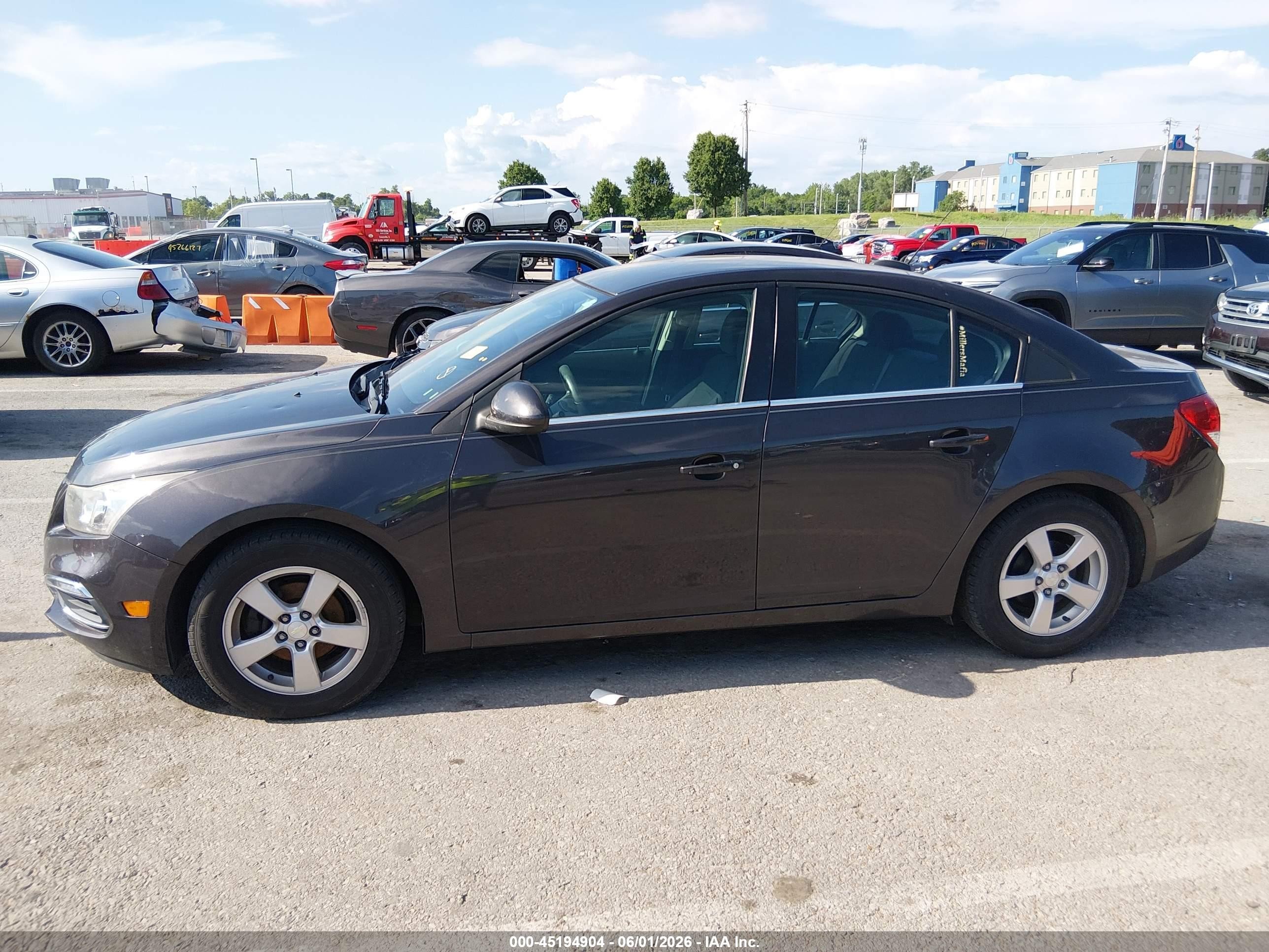2015 Chevrolet Cruze 1lt Auto Черный vin: 1G1PC5SB2F7292423