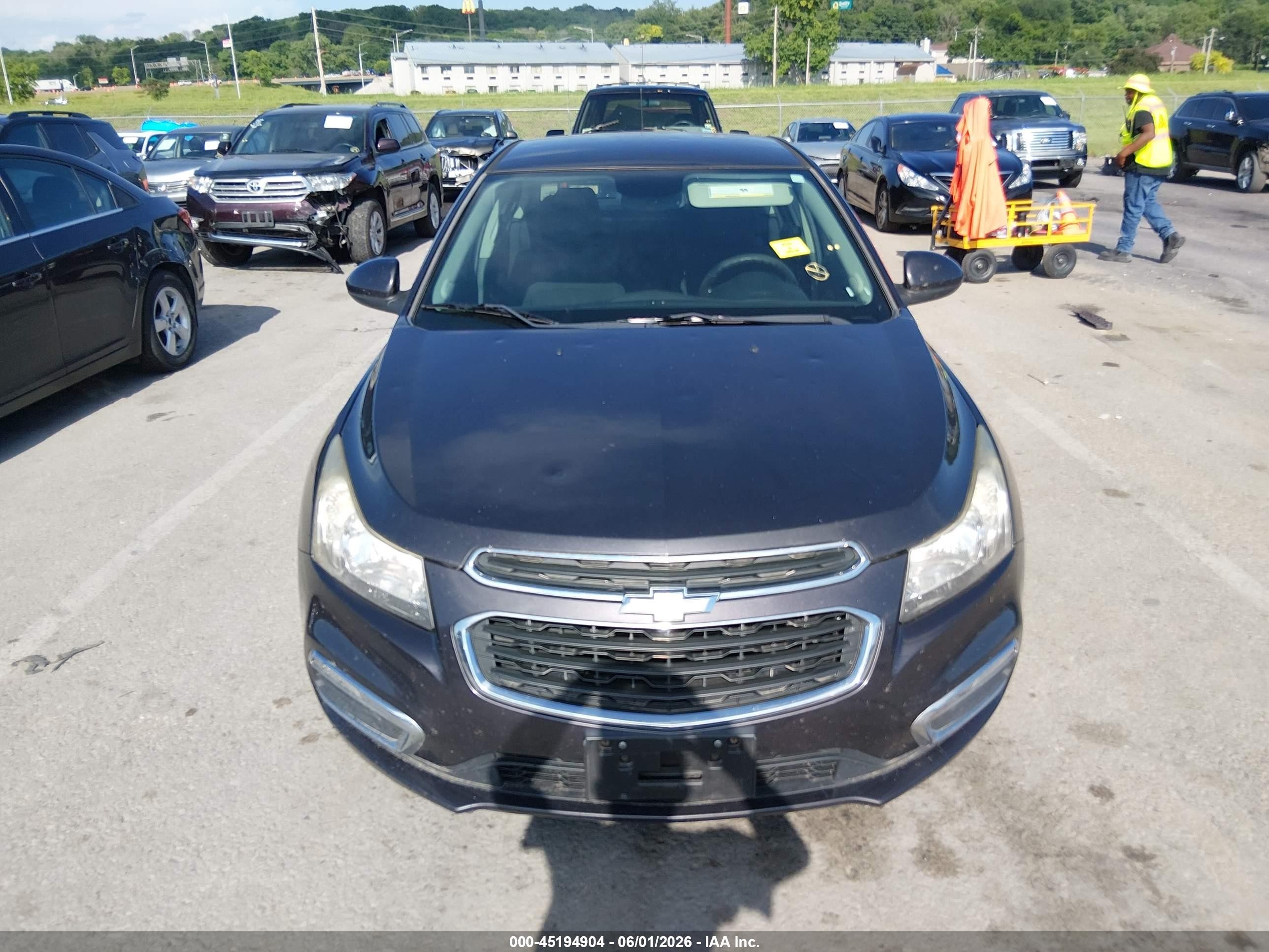 2015 Chevrolet Cruze 1lt Auto Черный vin: 1G1PC5SB2F7292423