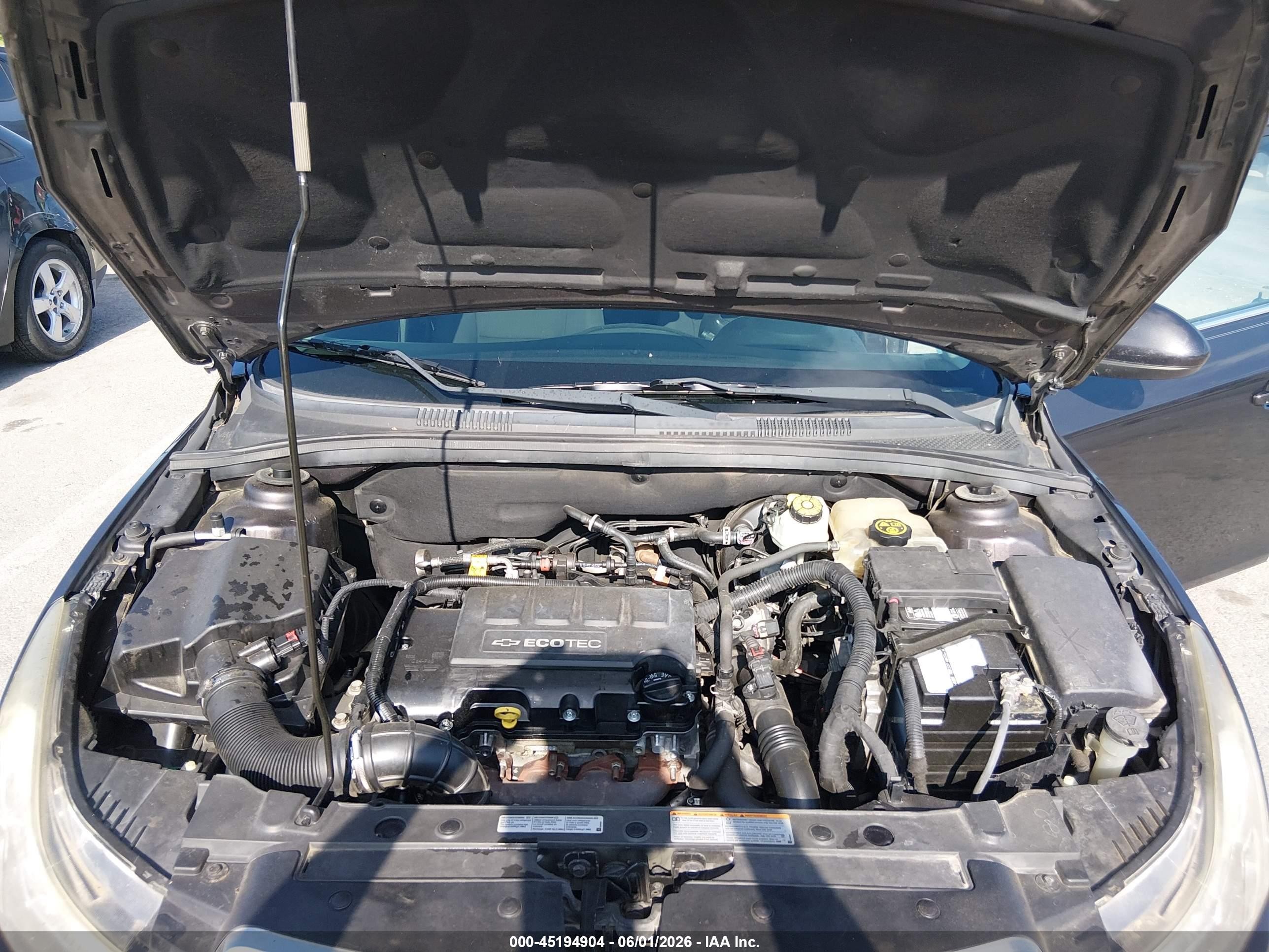 2015 Chevrolet Cruze 1lt Auto Черный vin: 1G1PC5SB2F7292423