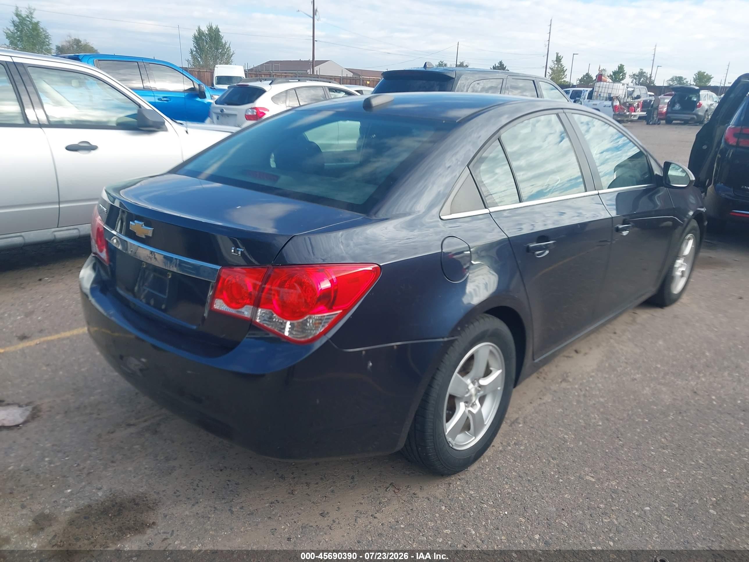 2015 Chevrolet Cruze 1lt Auto Black vin: 1G1PC5SB2F7299288